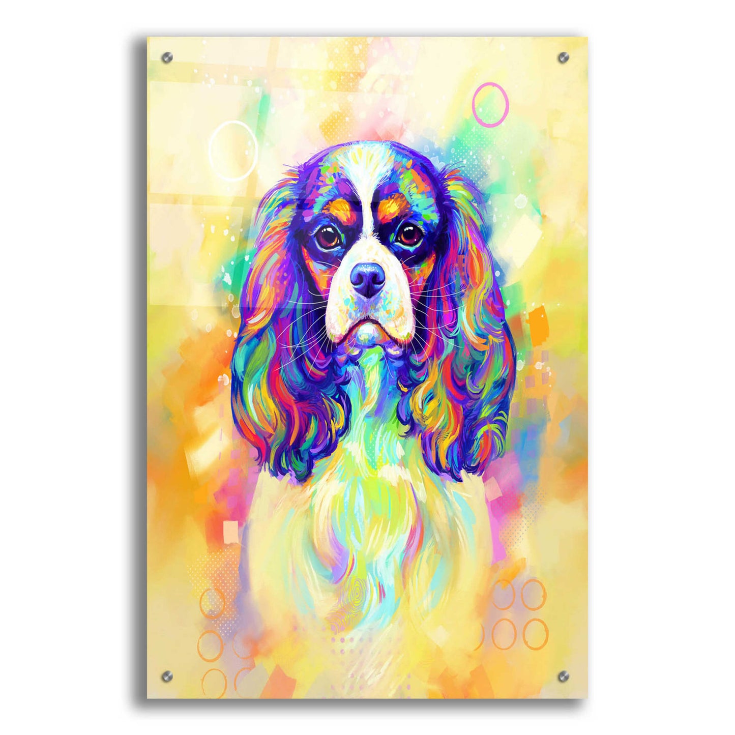 Epic Art 'Pop Art Cavalier King Charles Spaniel' by Furbaby Affiliates, Acrylic Glass Wall Art,24x36