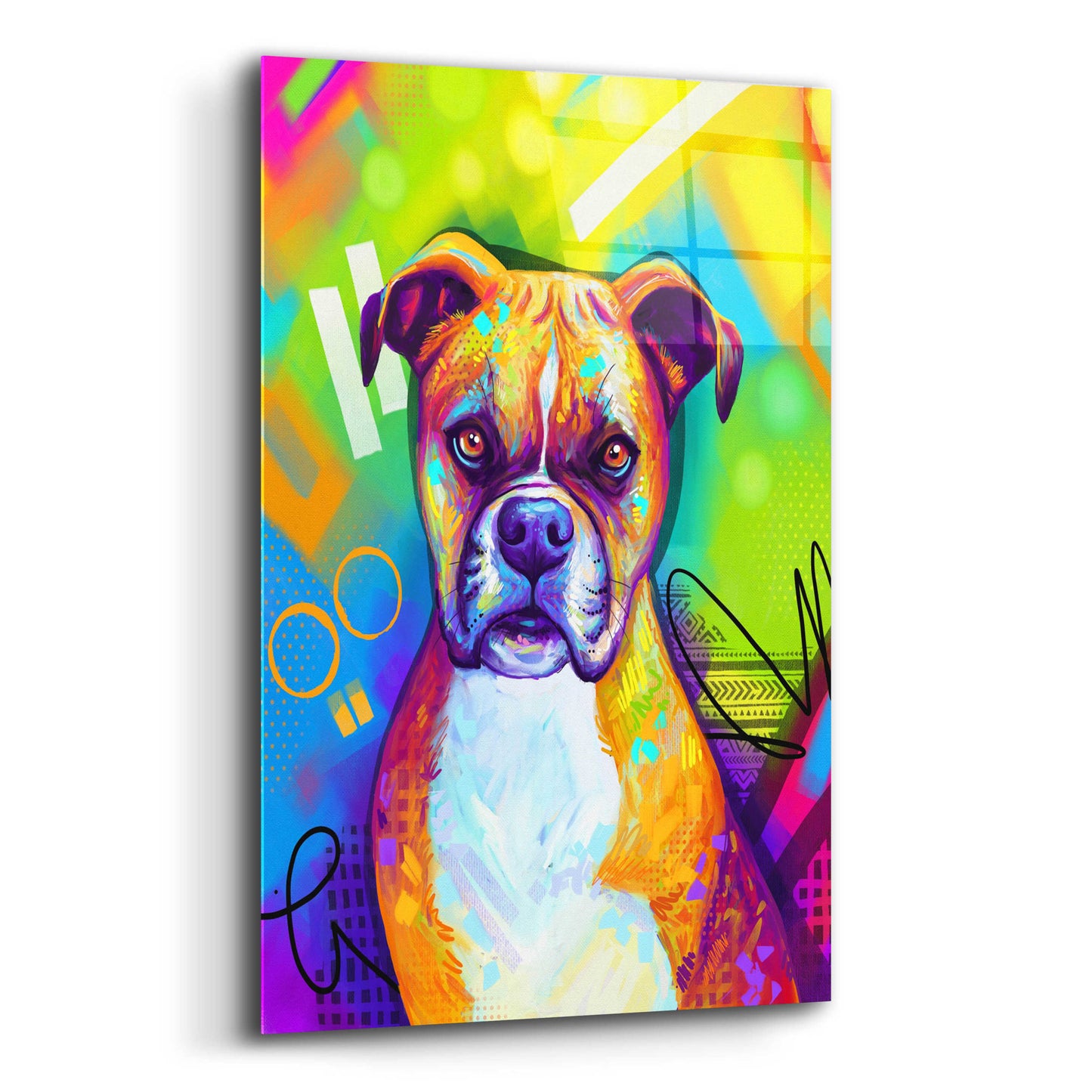 Epic Art 'Pop Art Boxer' by Furbaby Affiliates, Acrylic Glass Wall Art,12x16