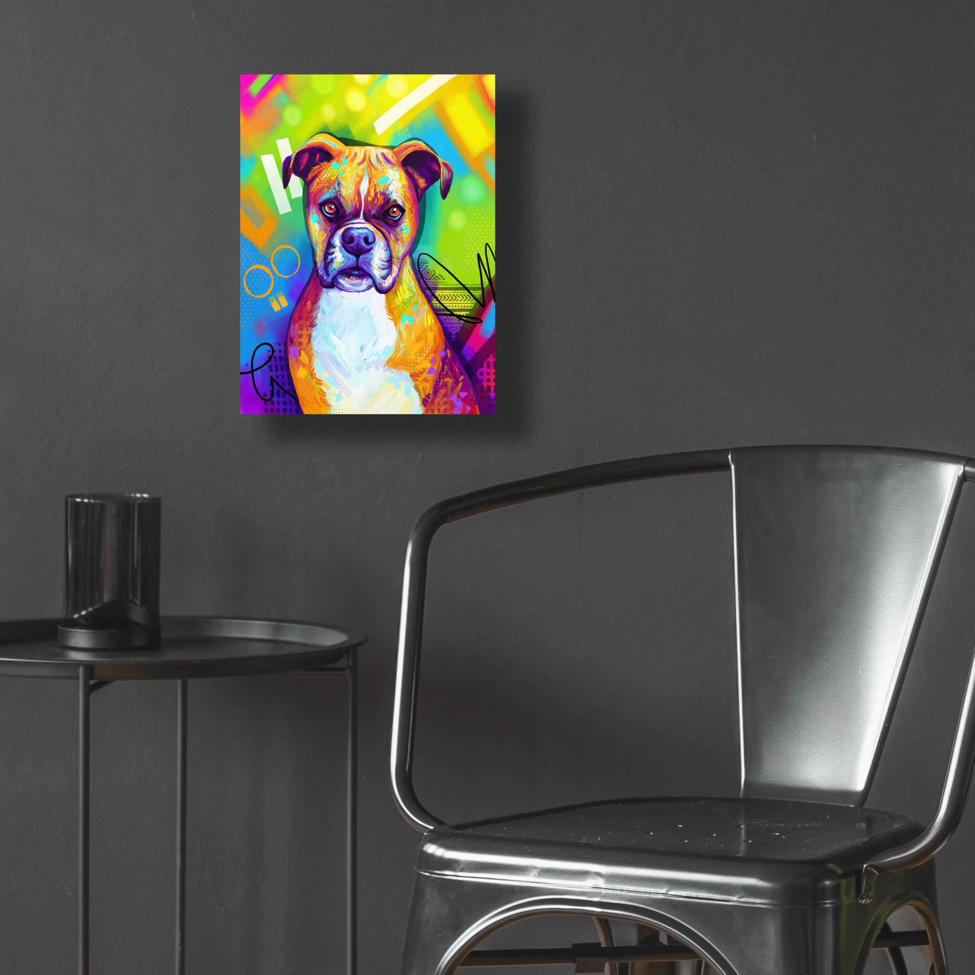 Epic Art 'Pop Art Boxer' by Furbaby Affiliates, Acrylic Glass Wall Art,12x16