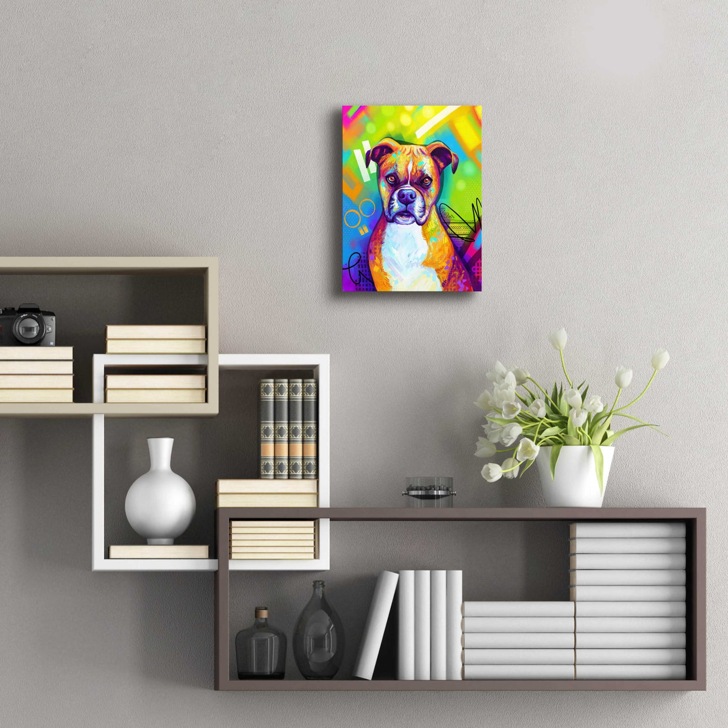 Epic Art 'Pop Art Boxer' by Furbaby Affiliates, Acrylic Glass Wall Art,12x16