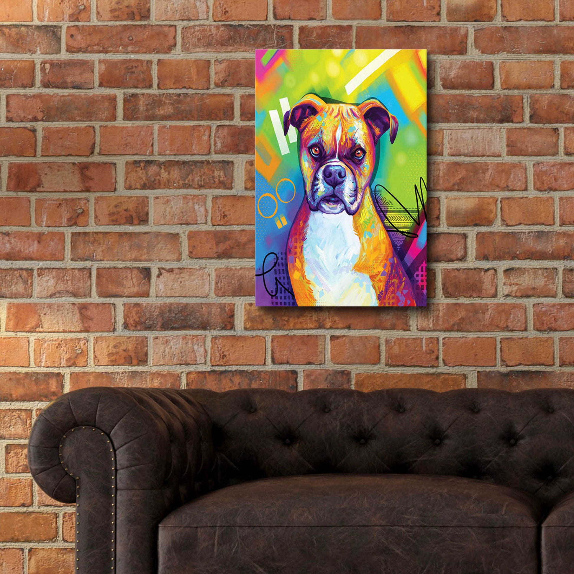 Epic Art 'Pop Art Boxer' by Furbaby Affiliates, Acrylic Glass Wall Art,16x24