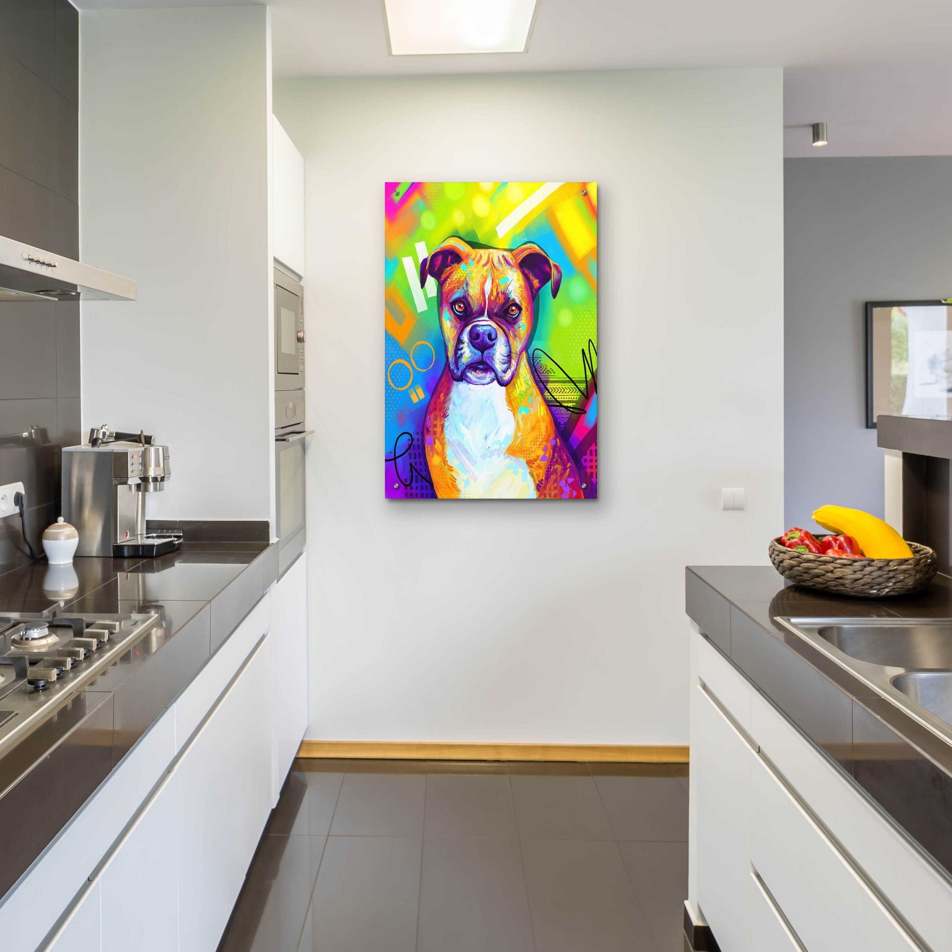 Epic Art 'Pop Art Boxer' by Furbaby Affiliates, Acrylic Glass Wall Art,24x36