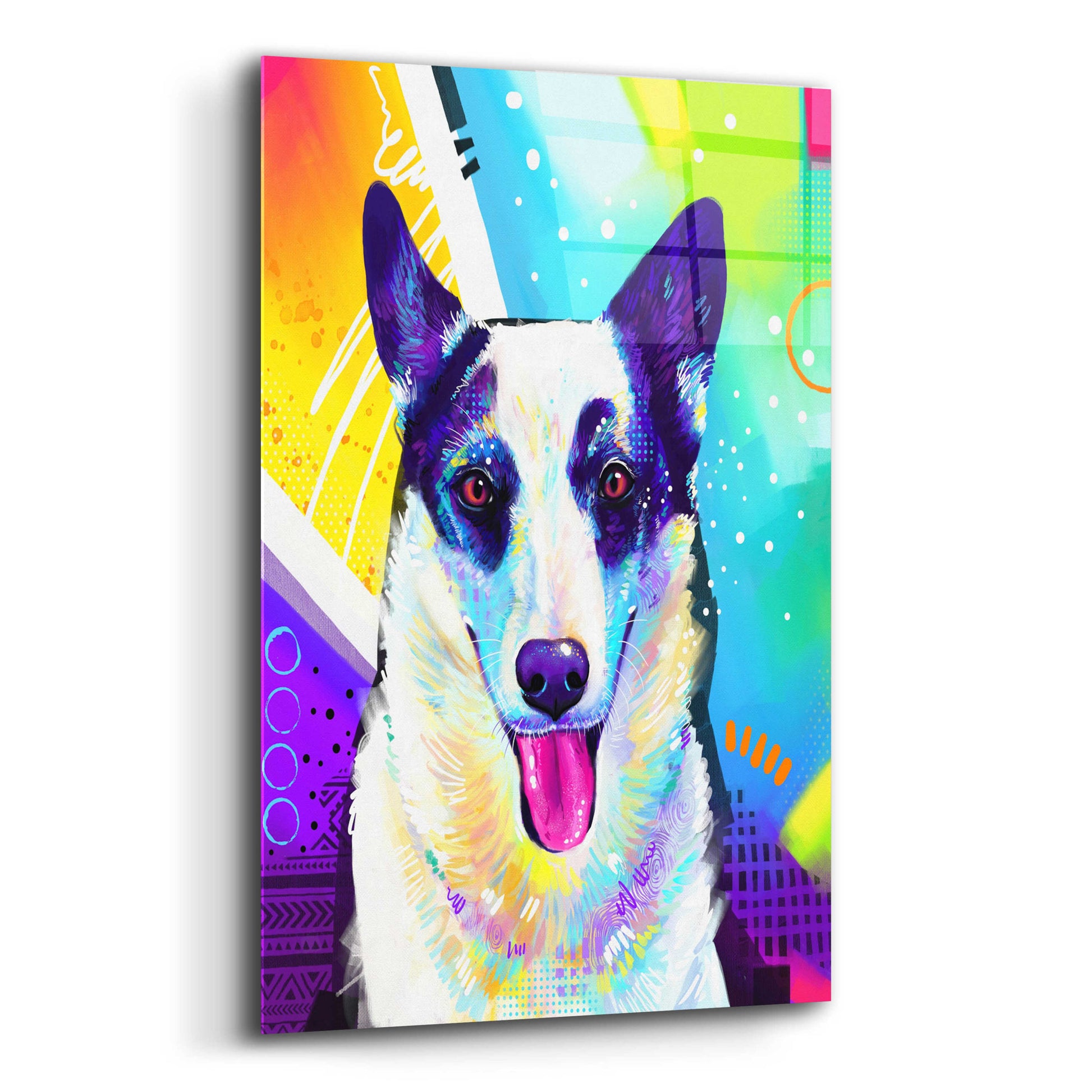 Epic Art 'Pop Art Border Collie' by Furbaby Affiliates, Acrylic Glass Wall Art,12x16