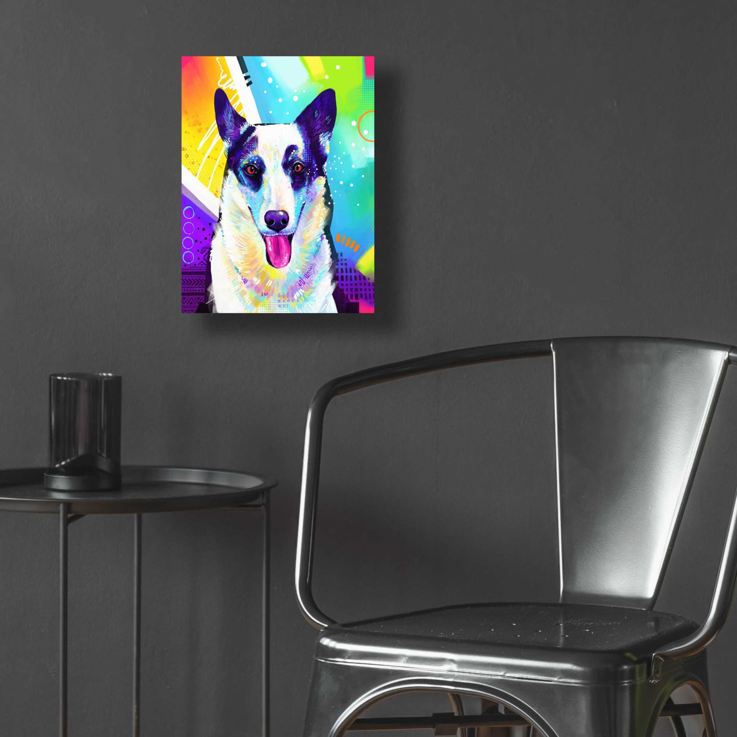 Epic Art 'Pop Art Border Collie' by Furbaby Affiliates, Acrylic Glass Wall Art,12x16