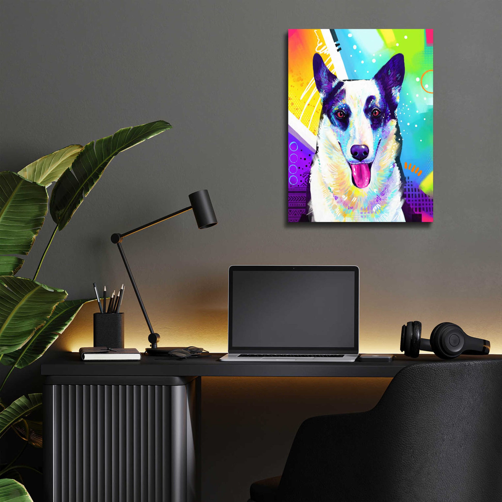 Epic Art 'Pop Art Border Collie' by Furbaby Affiliates, Acrylic Glass Wall Art,12x16