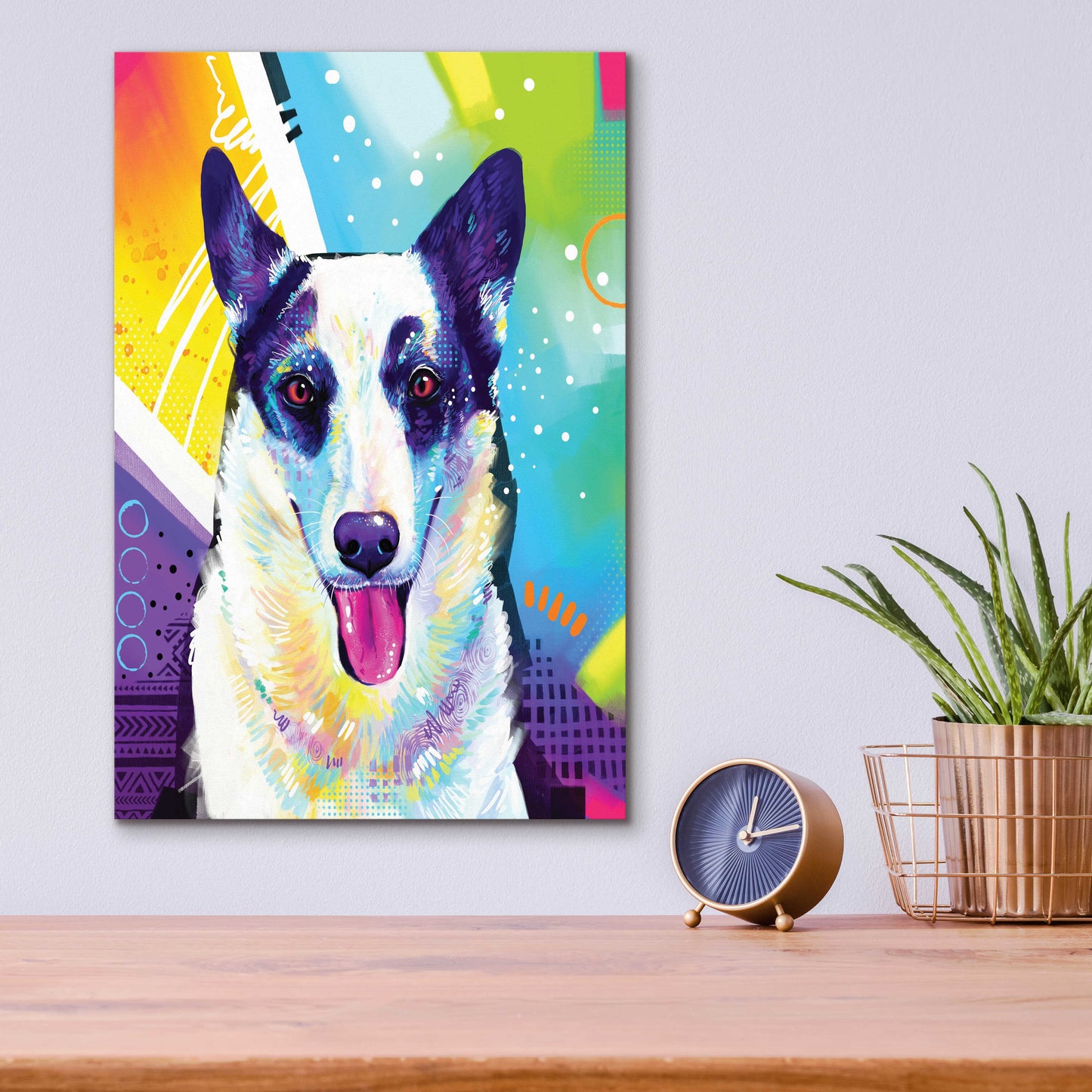 Epic Art 'Pop Art Border Collie' by Furbaby Affiliates, Acrylic Glass Wall Art,12x16