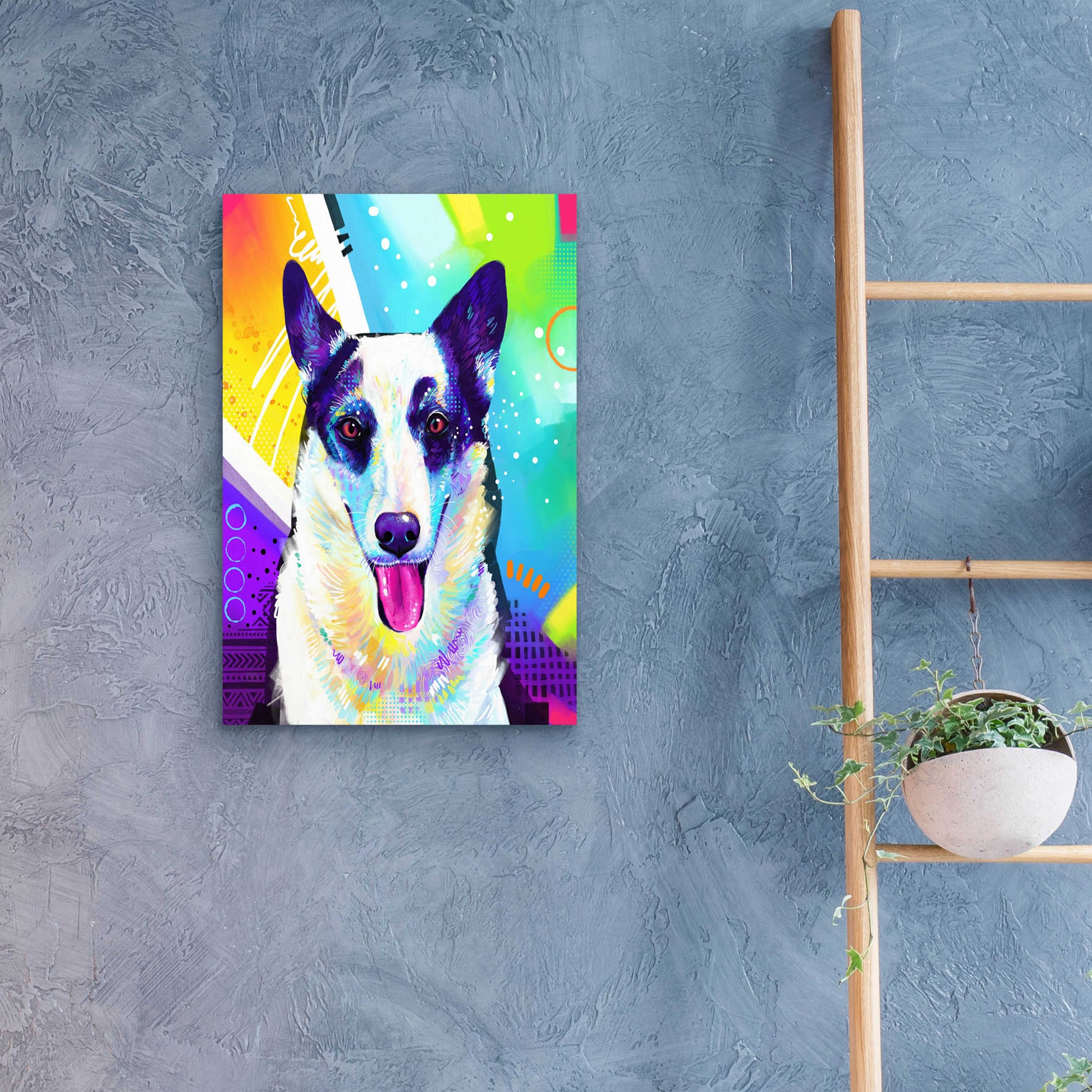 Epic Art 'Pop Art Border Collie' by Furbaby Affiliates, Acrylic Glass Wall Art,16x24