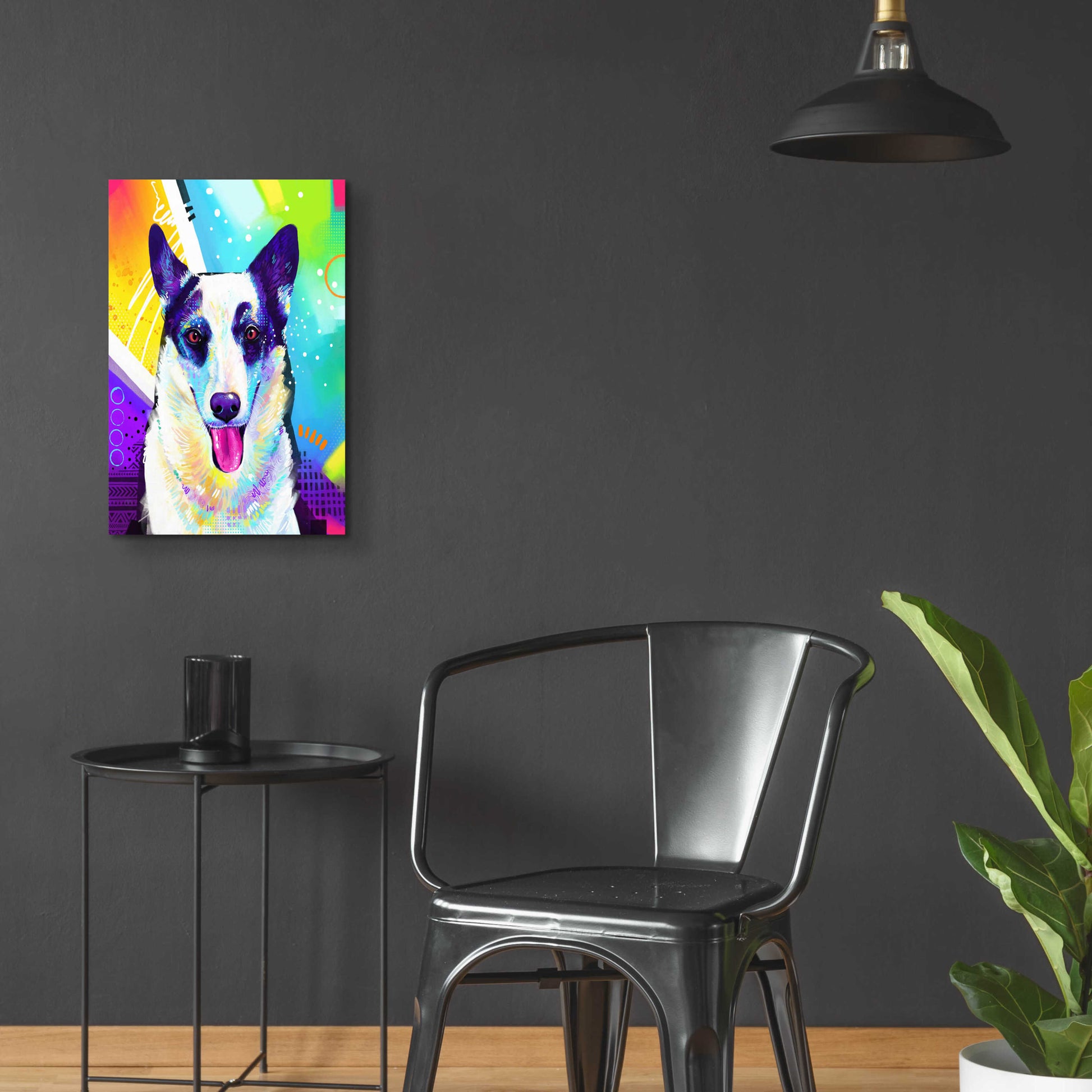 Epic Art 'Pop Art Border Collie' by Furbaby Affiliates, Acrylic Glass Wall Art,16x24