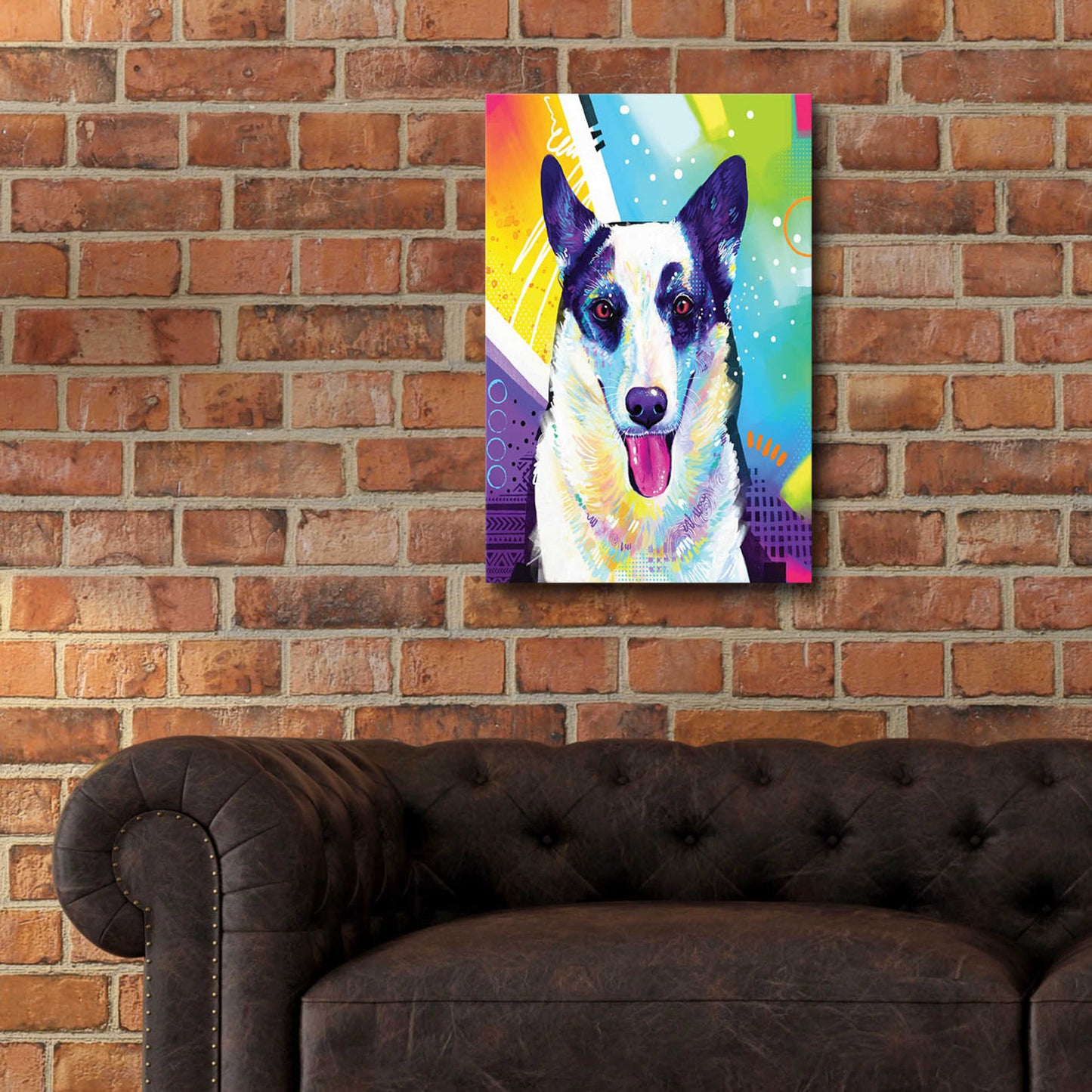 Epic Art 'Pop Art Border Collie' by Furbaby Affiliates, Acrylic Glass Wall Art,16x24