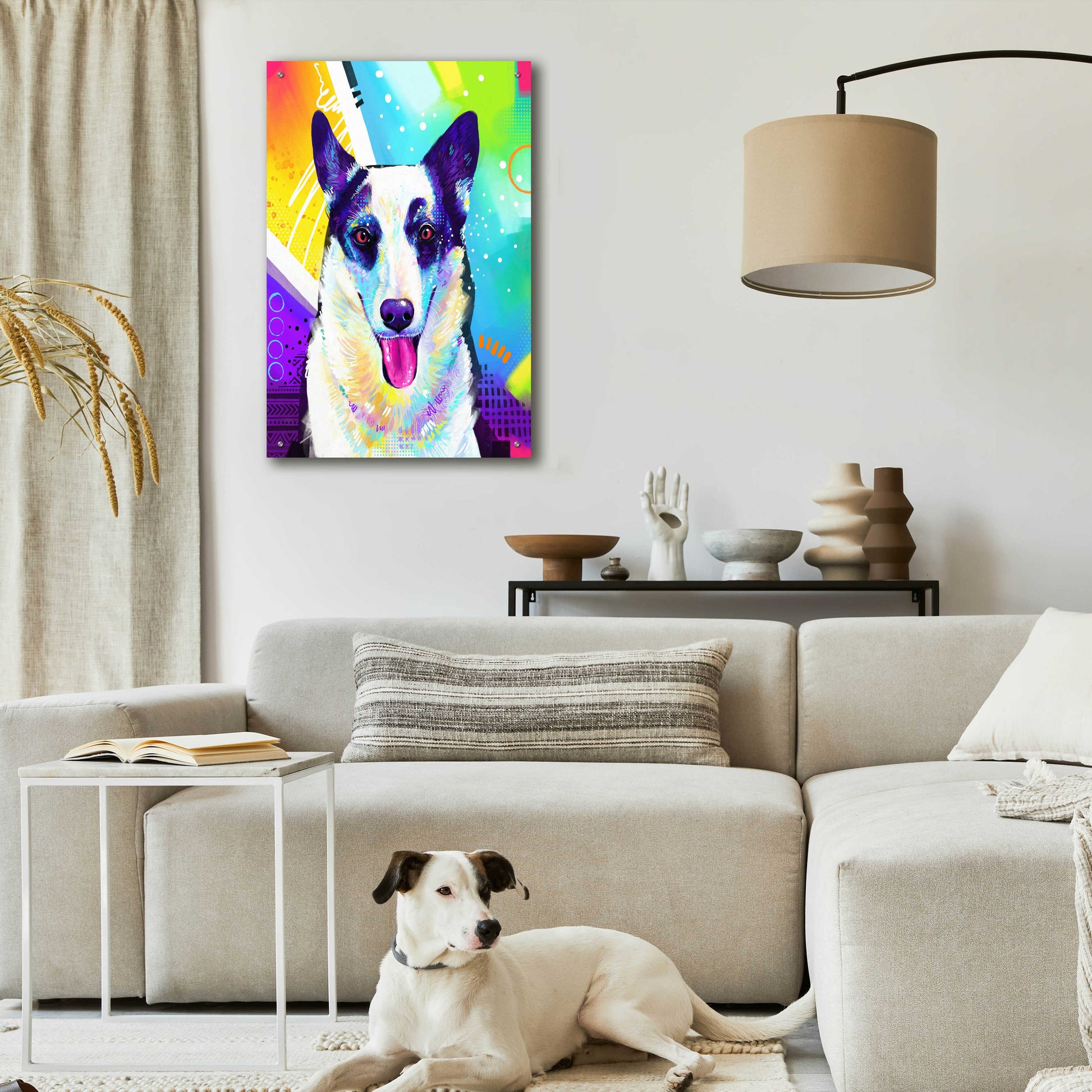 Epic Art 'Pop Art Border Collie' by Furbaby Affiliates, Acrylic Glass Wall Art,24x36