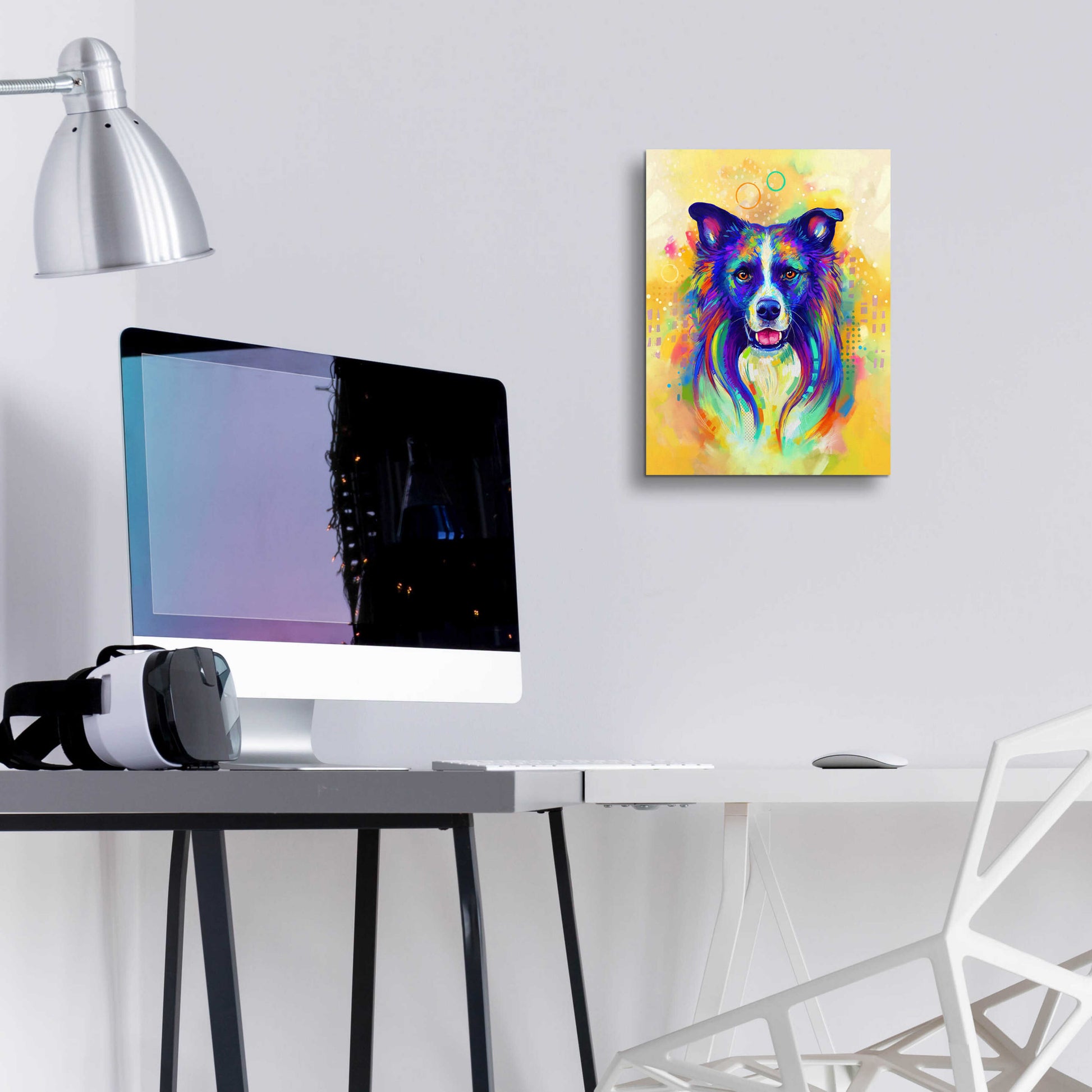 Epic Art 'Pop Art Border Collie 2' by Furbaby Affiliates, Acrylic Glass Wall Art,12x16