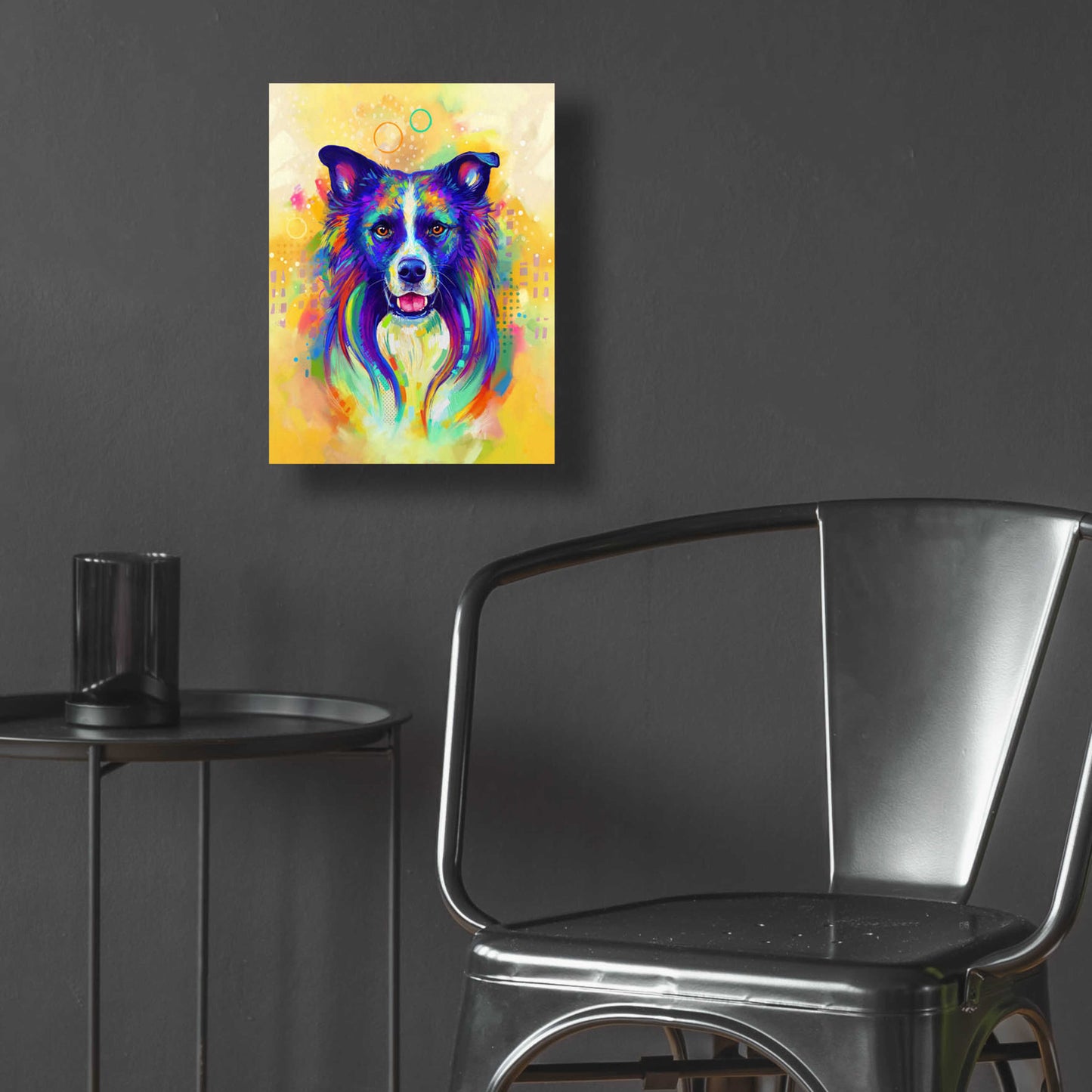 Epic Art 'Pop Art Border Collie 2' by Furbaby Affiliates, Acrylic Glass Wall Art,12x16