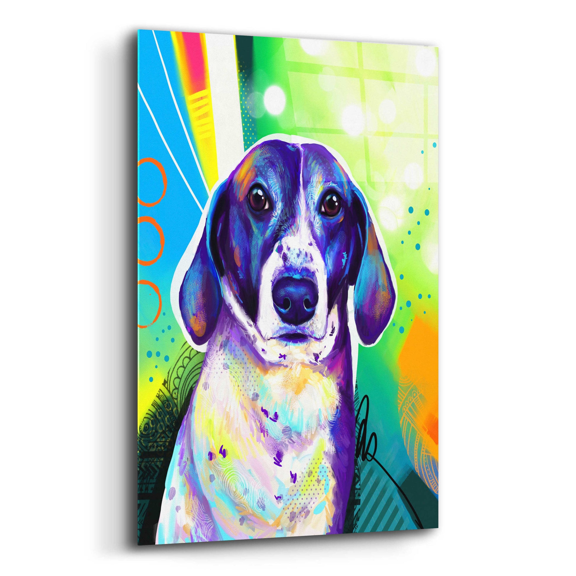 Epic Art 'Pop Art Beagle' by Furbaby Affiliates, Acrylic Glass Wall Art,12x16