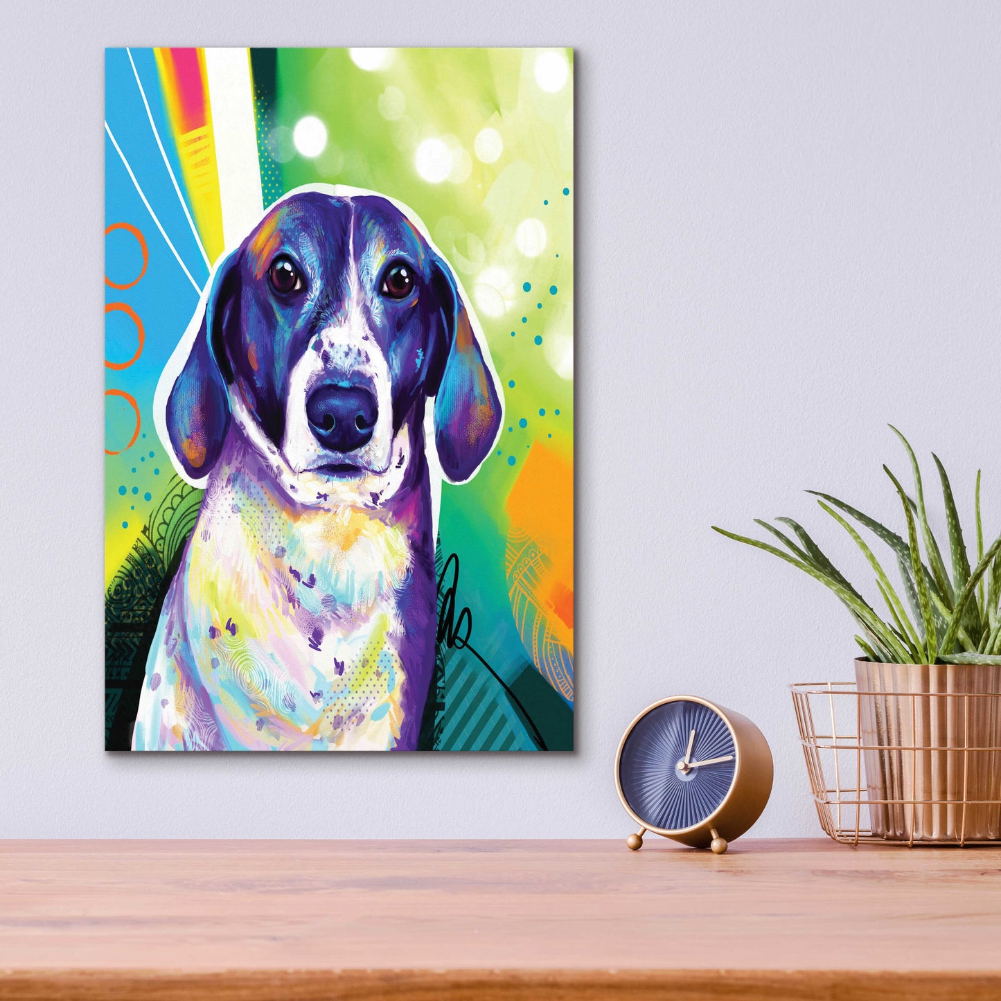 Epic Art 'Pop Art Beagle' by Furbaby Affiliates, Acrylic Glass Wall Art,12x16