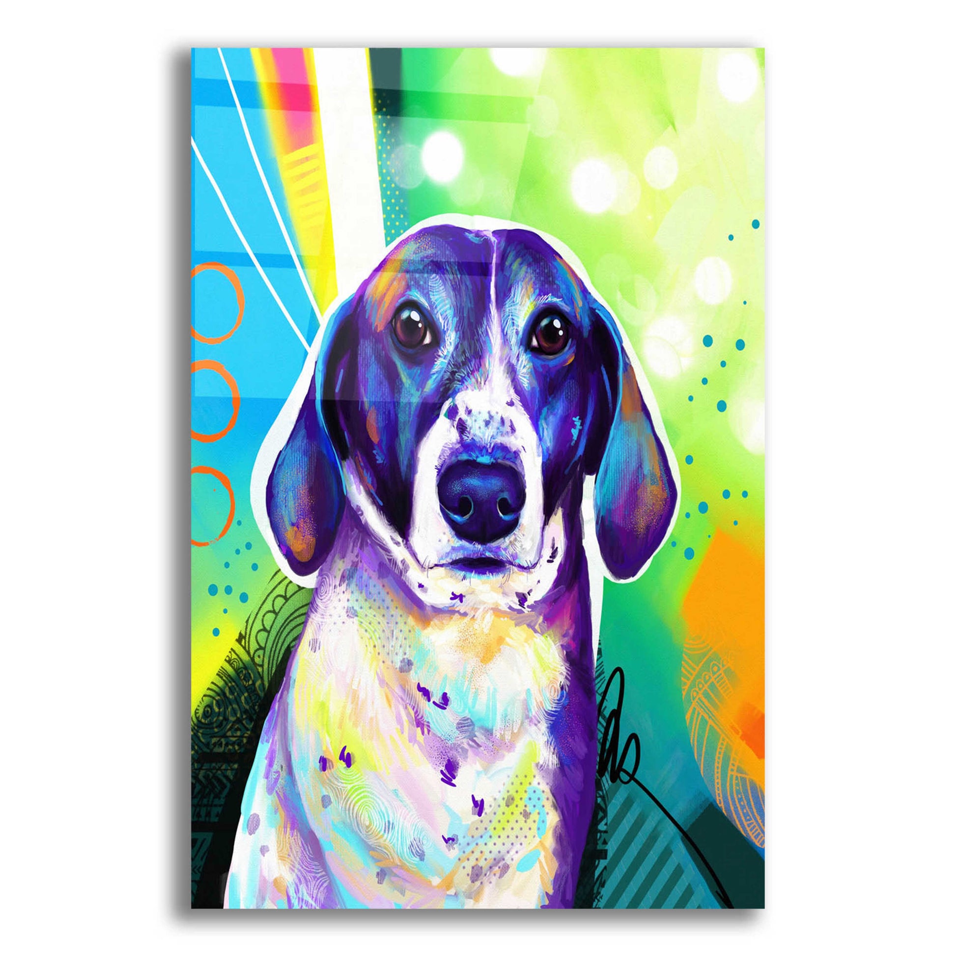 Epic Art 'Pop Art Beagle' by Furbaby Affiliates, Acrylic Glass Wall Art,12x16