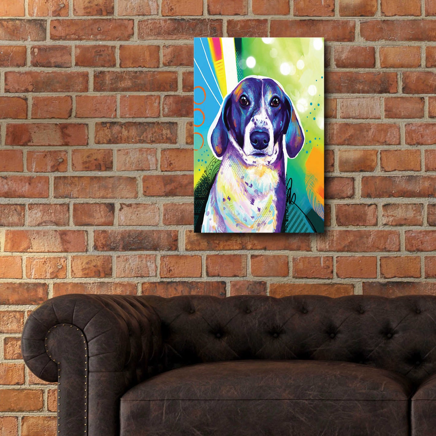 Epic Art 'Pop Art Beagle' by Furbaby Affiliates, Acrylic Glass Wall Art,16x24