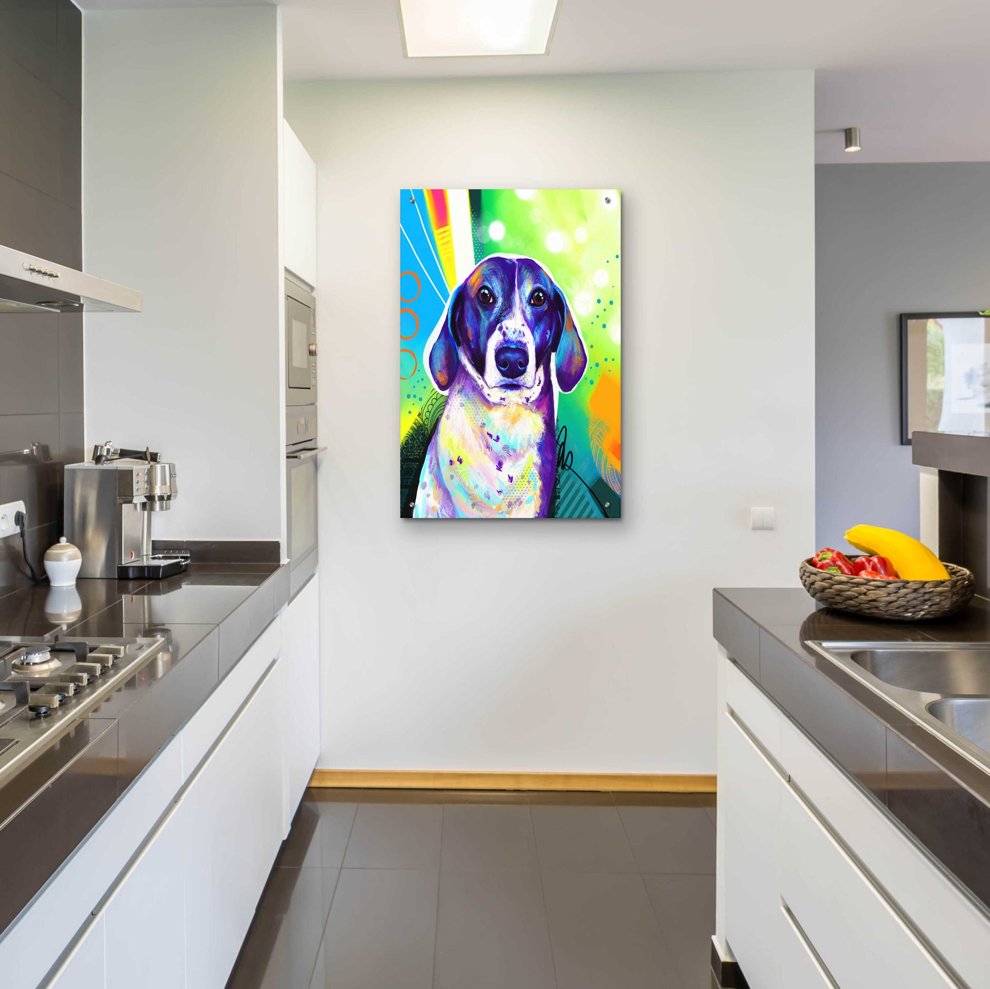 Epic Art 'Pop Art Beagle' by Furbaby Affiliates, Acrylic Glass Wall Art,24x36