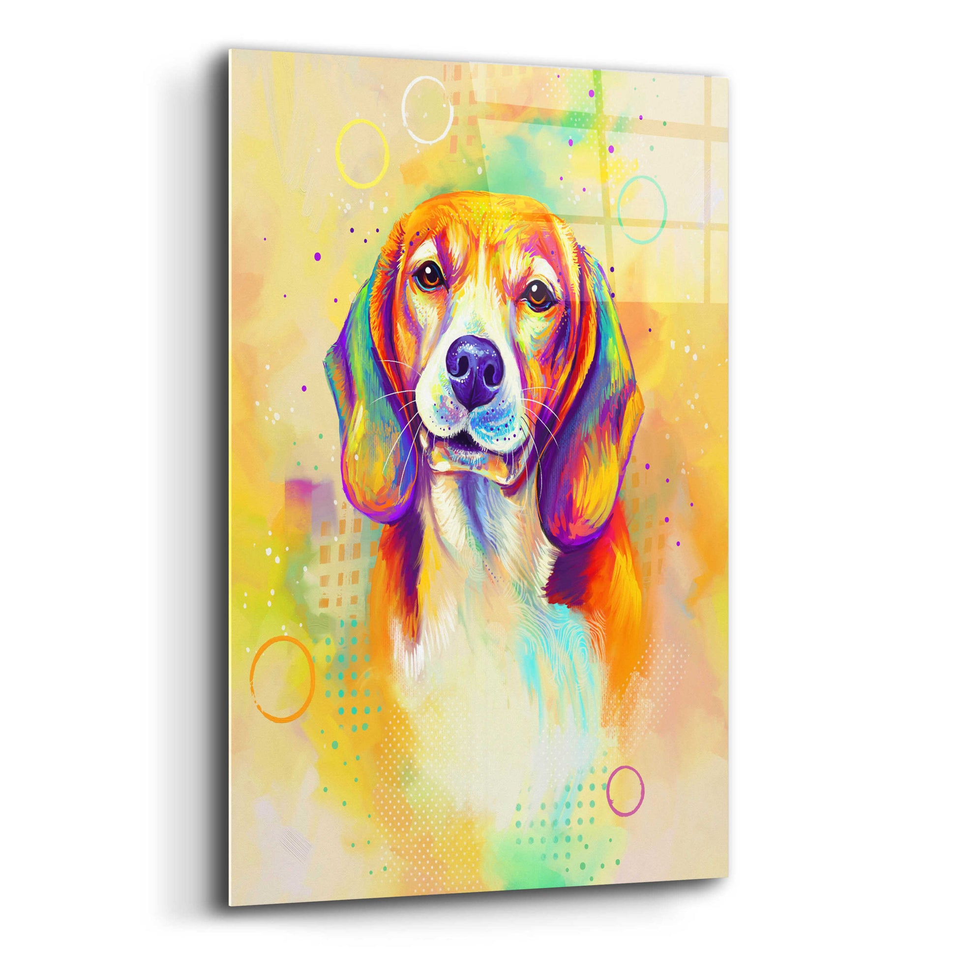 Epic Art 'Pop Art Beagle 3' by Furbaby Affiliates, Acrylic Glass Wall Art,12x16