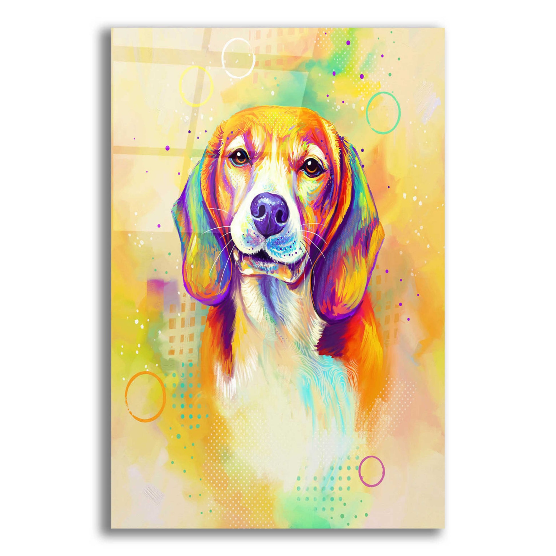 Epic Art 'Pop Art Beagle 3' by Furbaby Affiliates, Acrylic Glass Wall Art,12x16