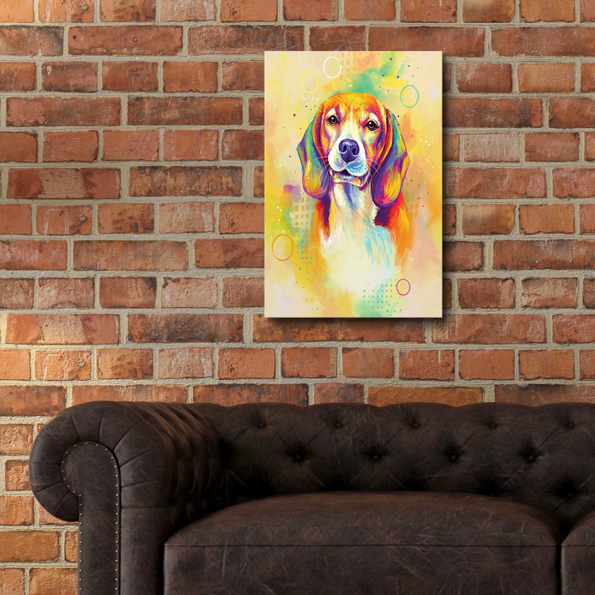 Epic Art 'Pop Art Beagle 3' by Furbaby Affiliates, Acrylic Glass Wall Art,16x24