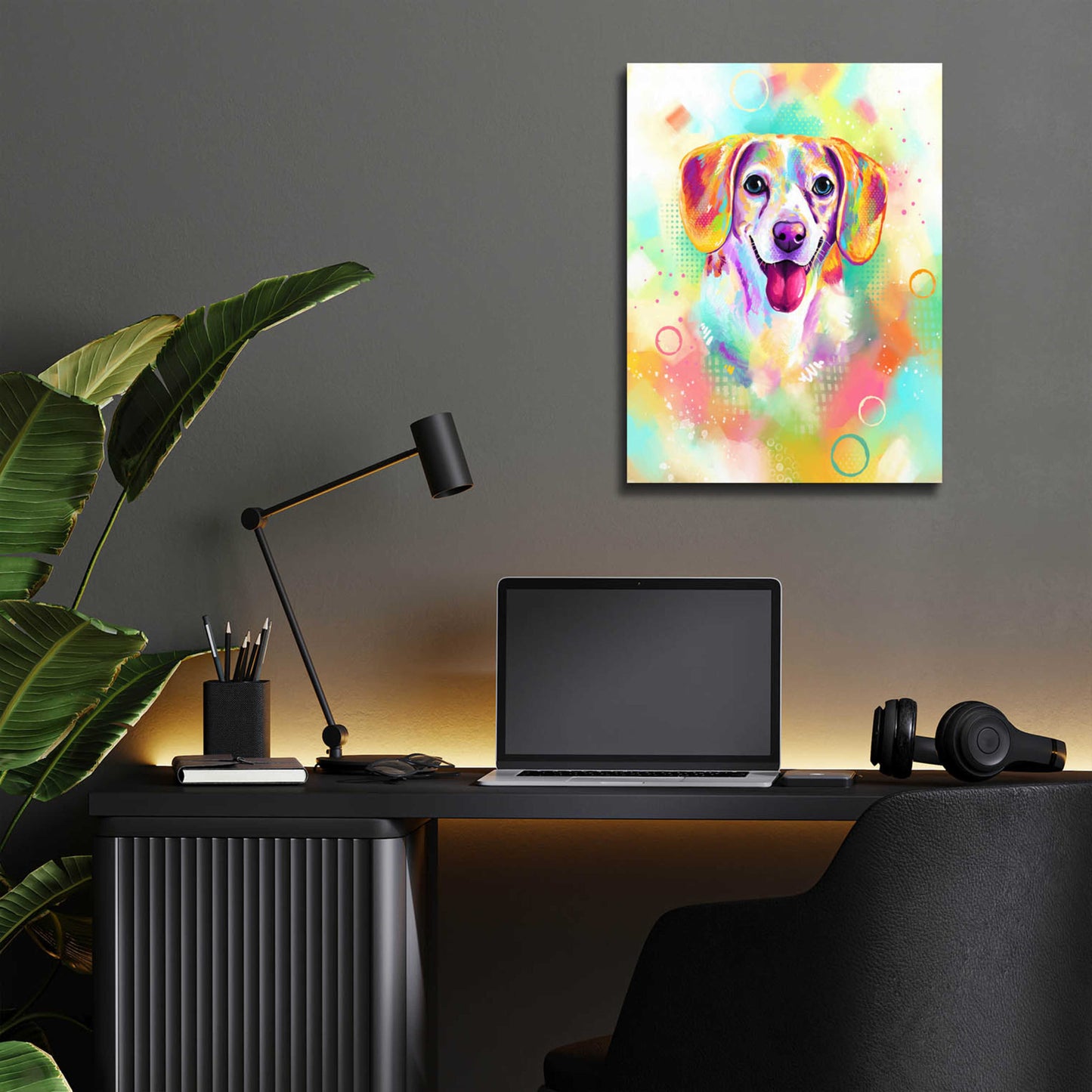 Epic Art 'Pop Art Beagle 2' by Furbaby Affiliates, Acrylic Glass Wall Art,12x16