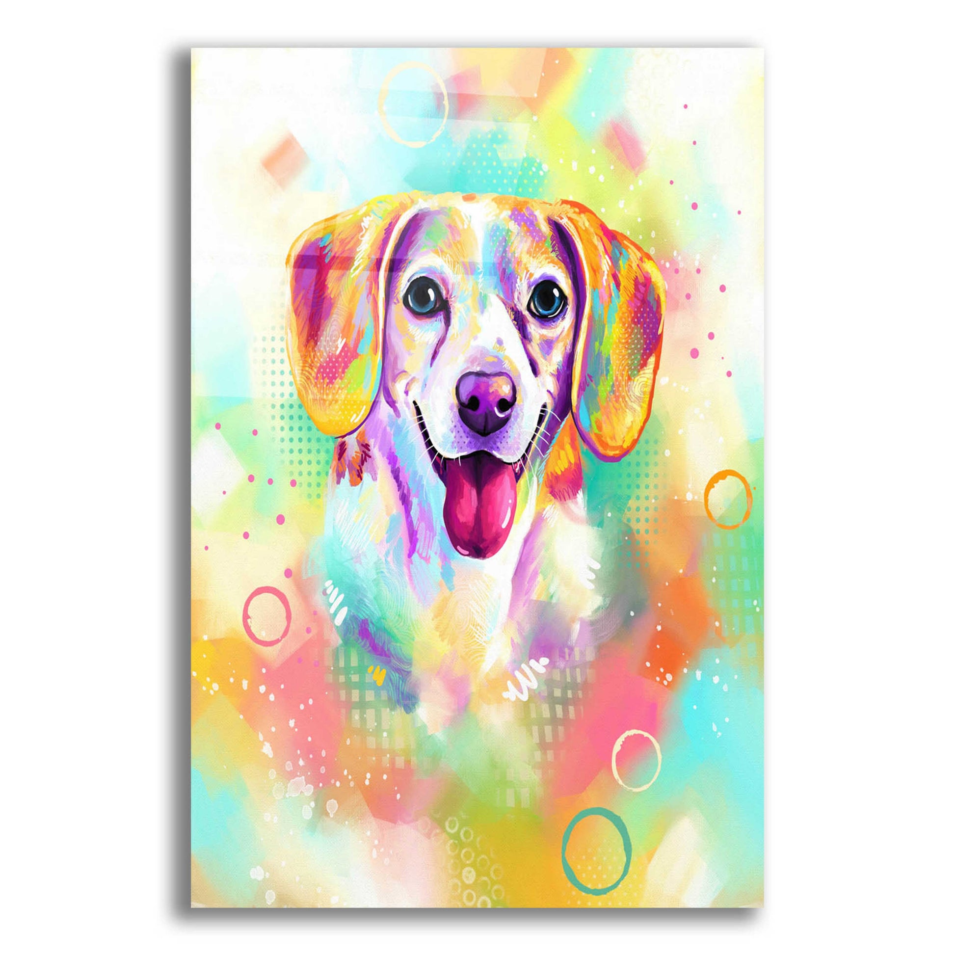 Epic Art 'Pop Art Beagle 2' by Furbaby Affiliates, Acrylic Glass Wall Art,12x16