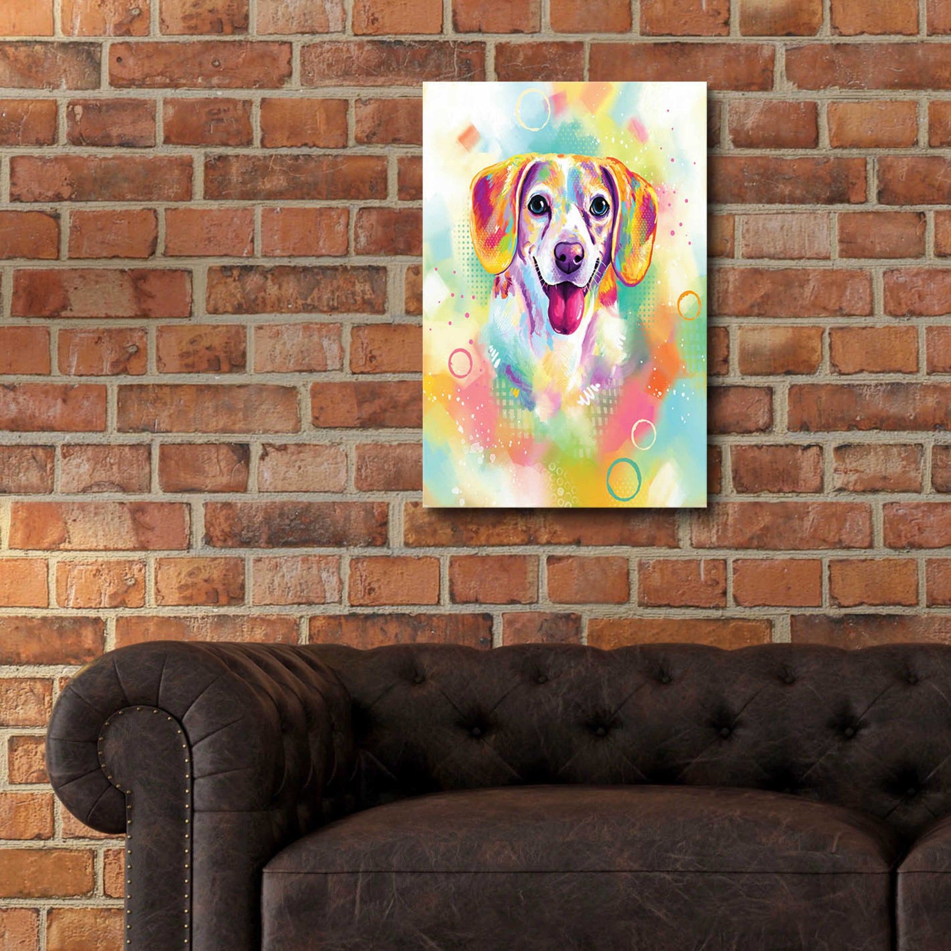 Epic Art 'Pop Art Beagle 2' by Furbaby Affiliates, Acrylic Glass Wall Art,16x24