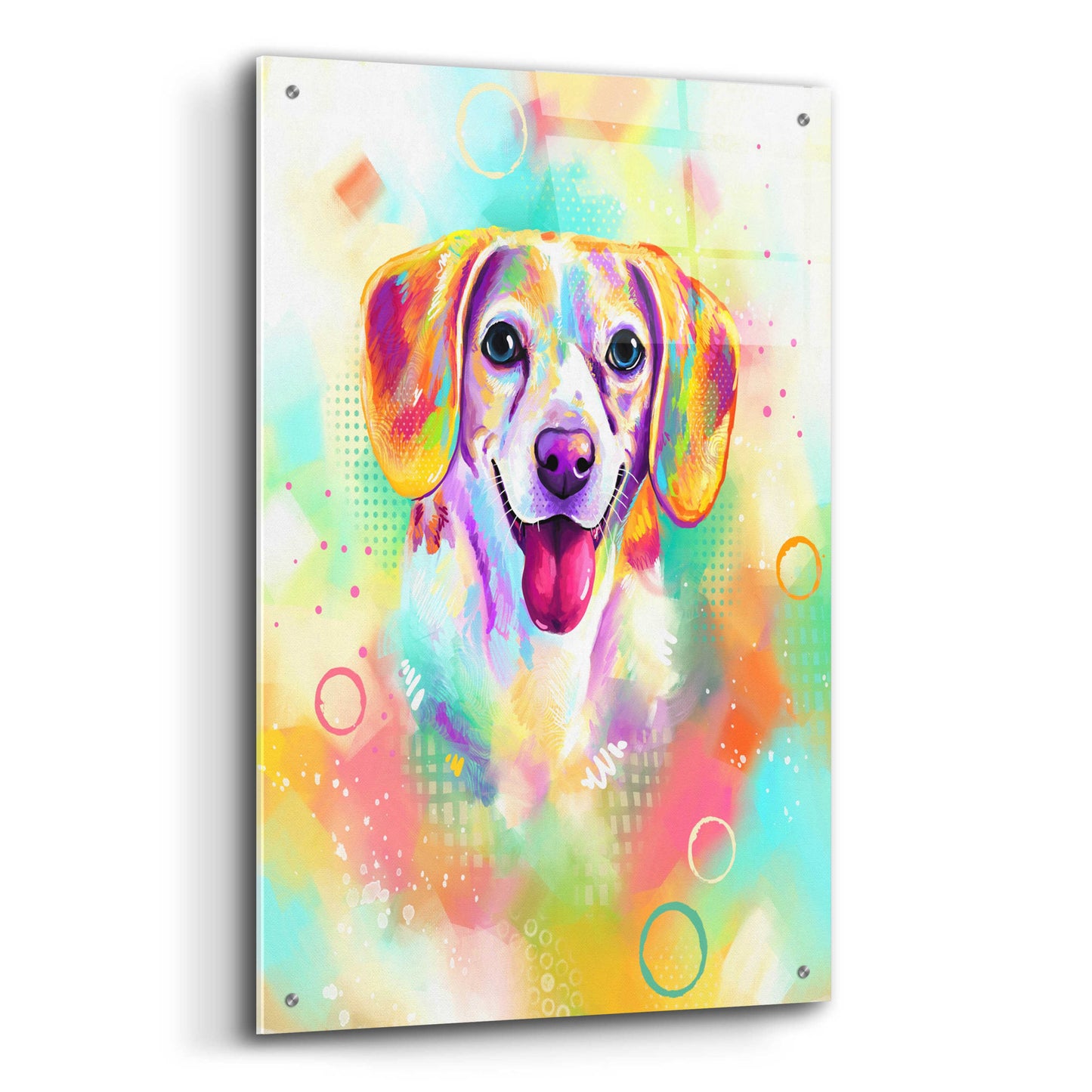 Epic Art 'Pop Art Beagle 2' by Furbaby Affiliates, Acrylic Glass Wall Art,24x36