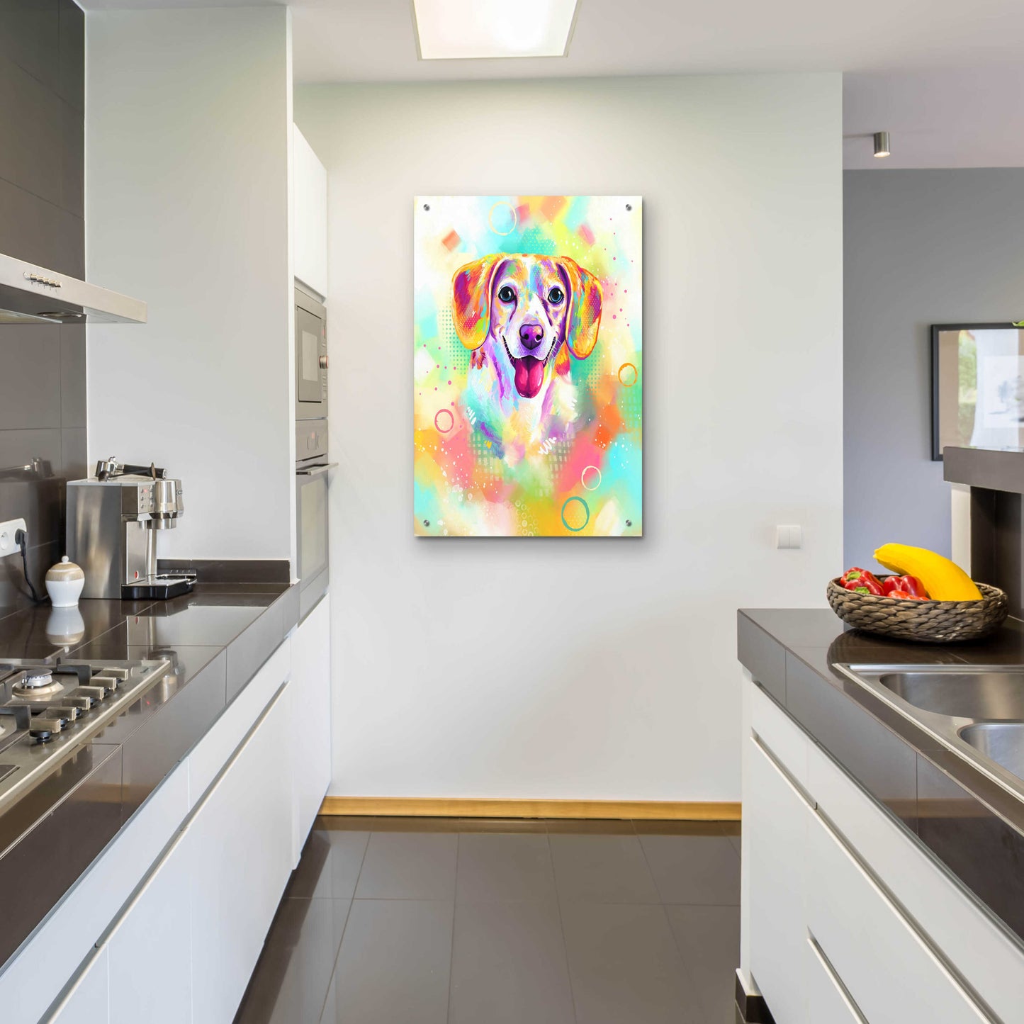 Epic Art 'Pop Art Beagle 2' by Furbaby Affiliates, Acrylic Glass Wall Art,24x36