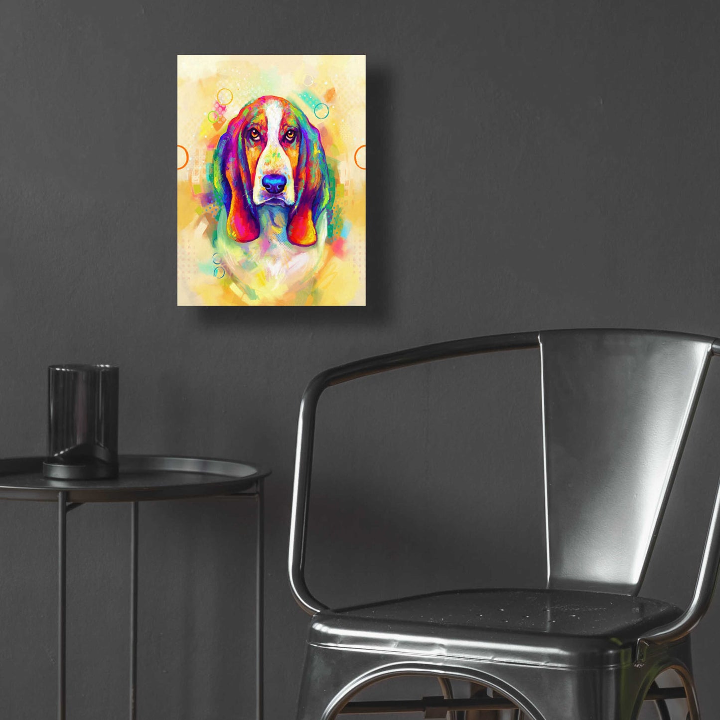 Epic Art 'Pop Art Basset Hound' by Furbaby Affiliates, Acrylic Glass Wall Art,12x16