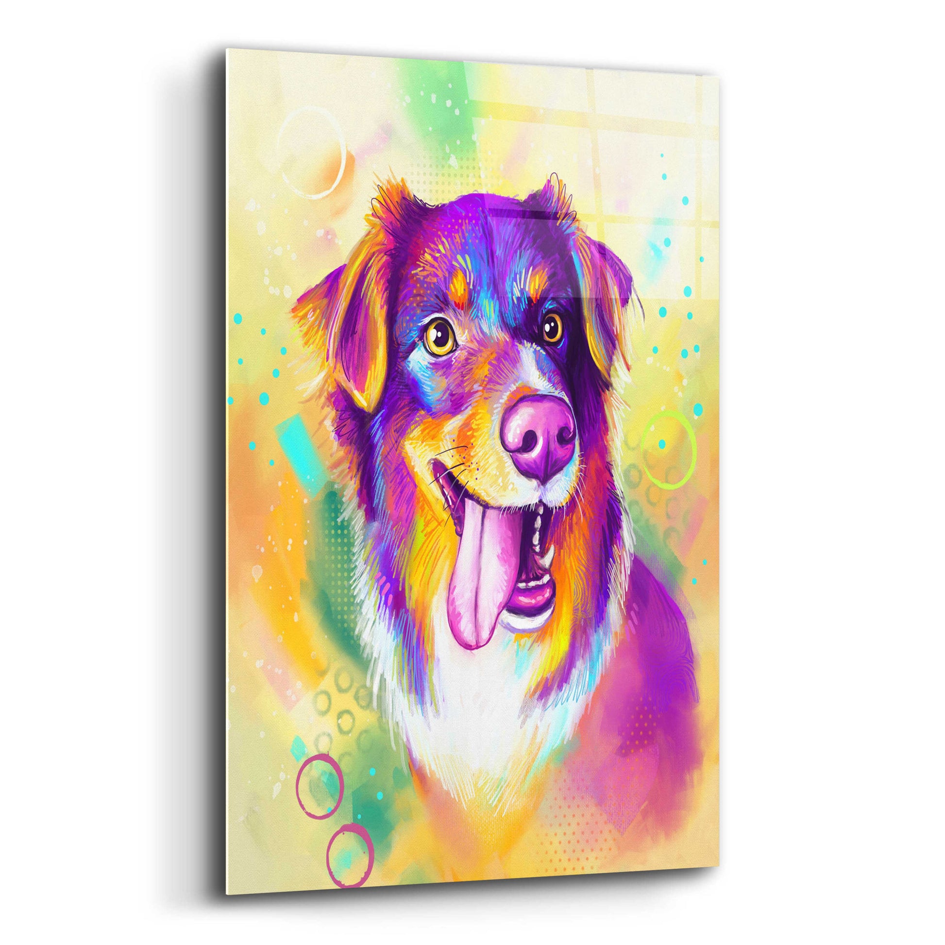 Epic Art 'Pop Art Australian Shepherd' by Furbaby Affiliates, Acrylic Glass Wall Art,12x16