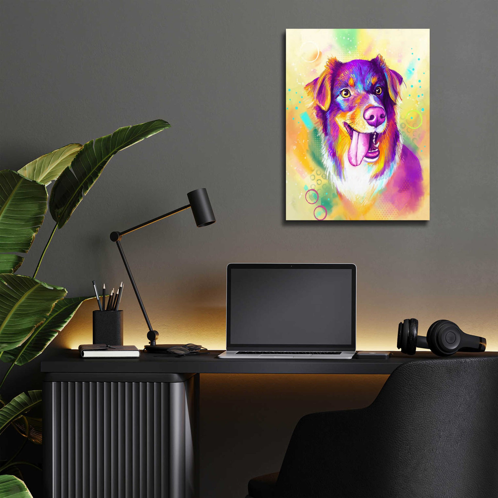 Epic Art 'Pop Art Australian Shepherd' by Furbaby Affiliates, Acrylic Glass Wall Art,12x16