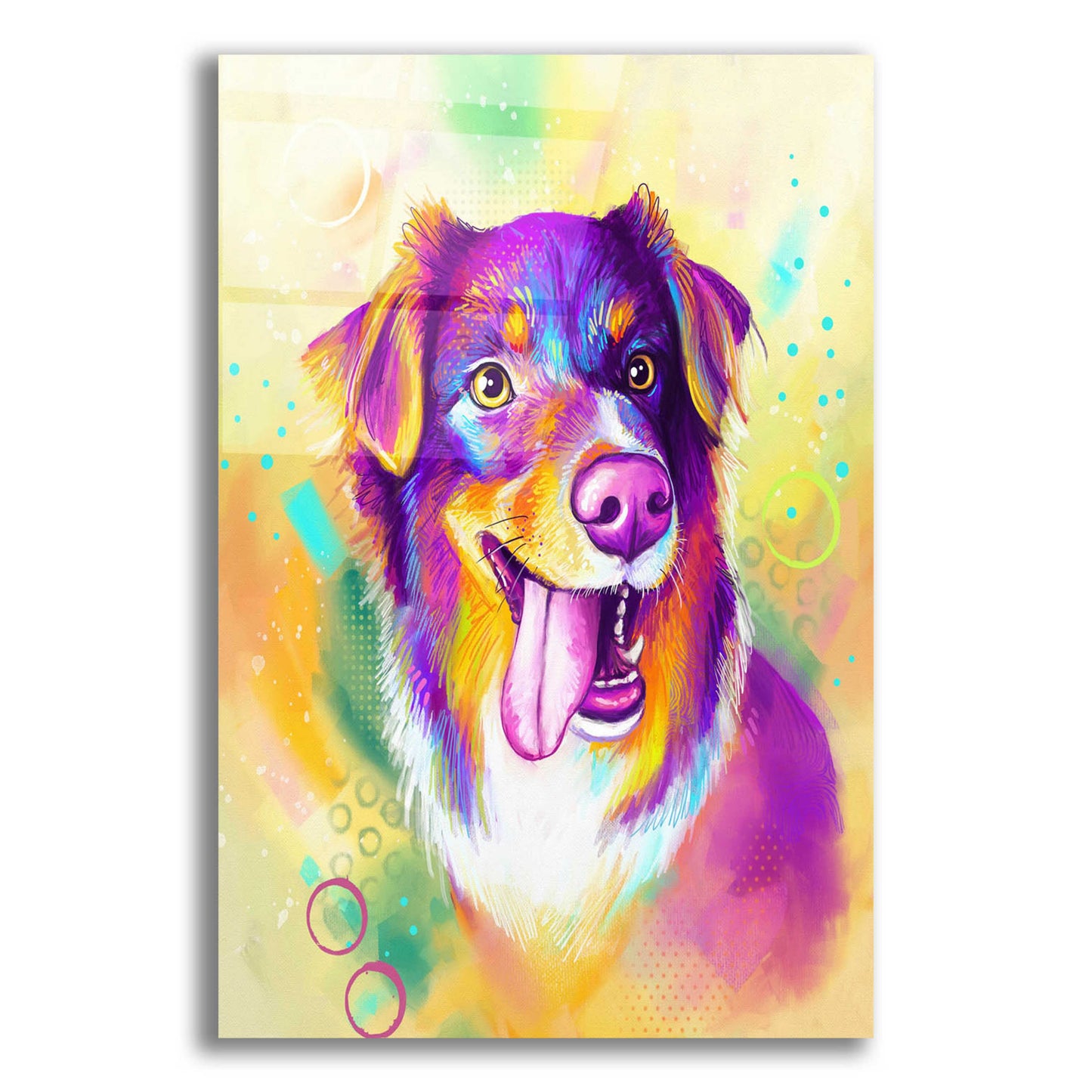 Epic Art 'Pop Art Australian Shepherd' by Furbaby Affiliates, Acrylic Glass Wall Art,12x16