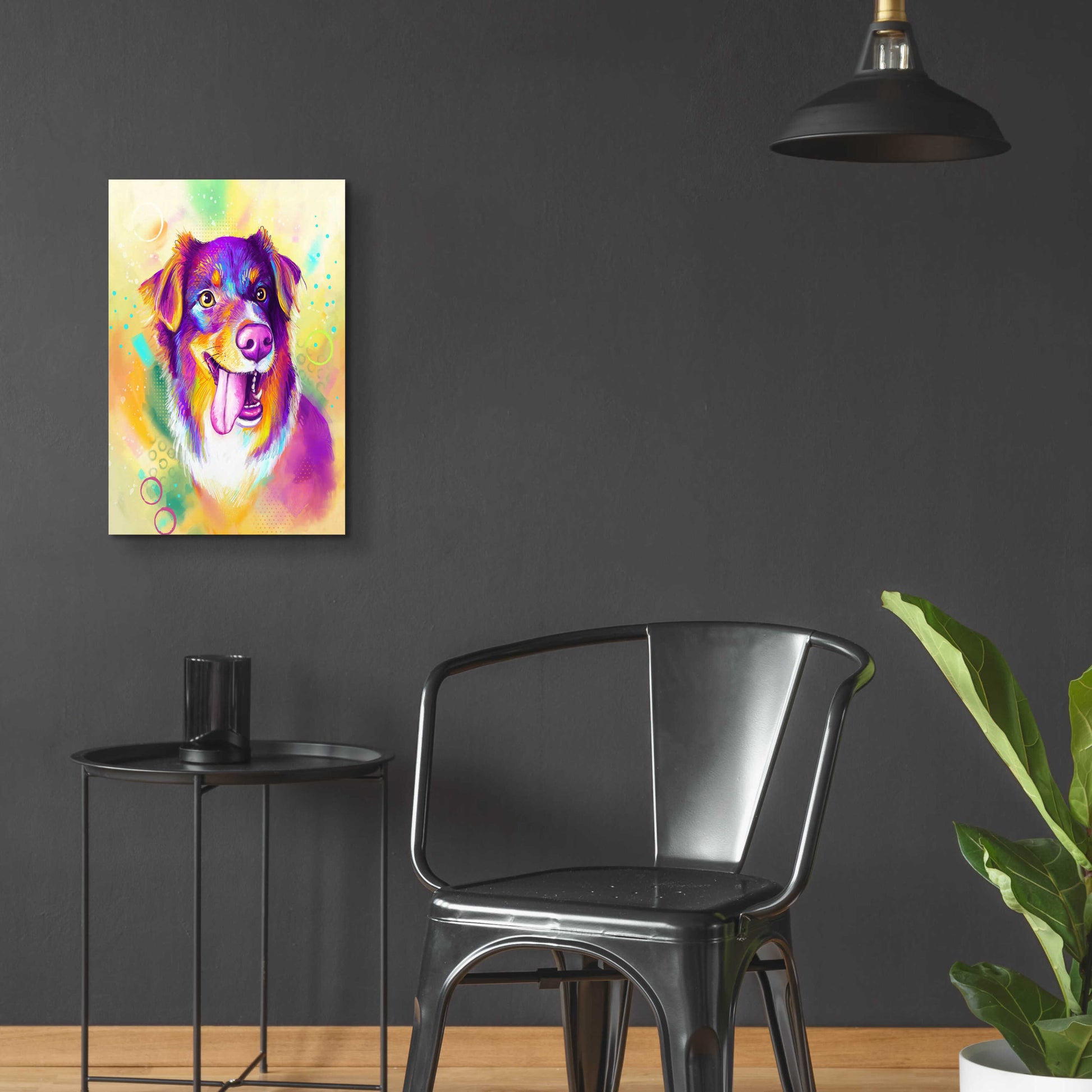 Epic Art 'Pop Art Australian Shepherd' by Furbaby Affiliates, Acrylic Glass Wall Art,16x24