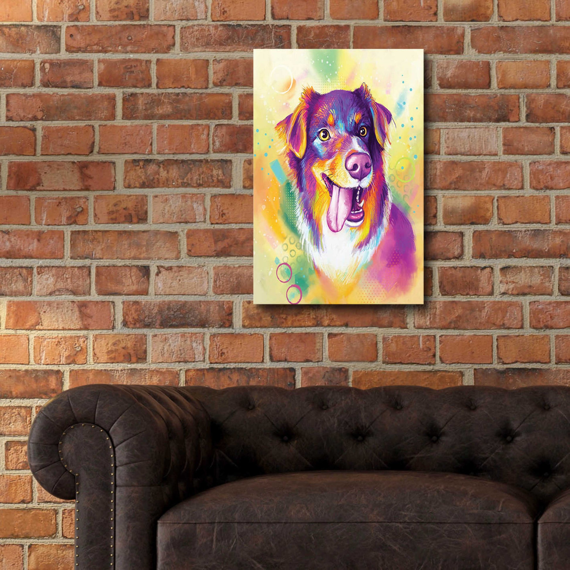 Epic Art 'Pop Art Australian Shepherd' by Furbaby Affiliates, Acrylic Glass Wall Art,16x24