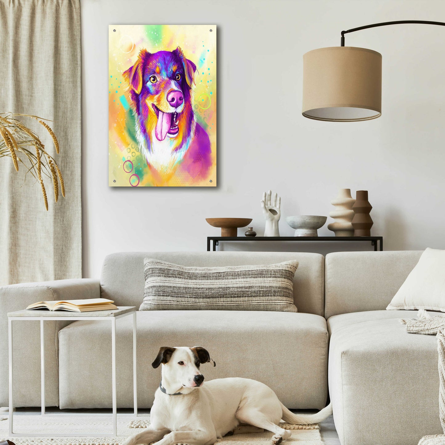 Epic Art 'Pop Art Australian Shepherd' by Furbaby Affiliates, Acrylic Glass Wall Art,24x36