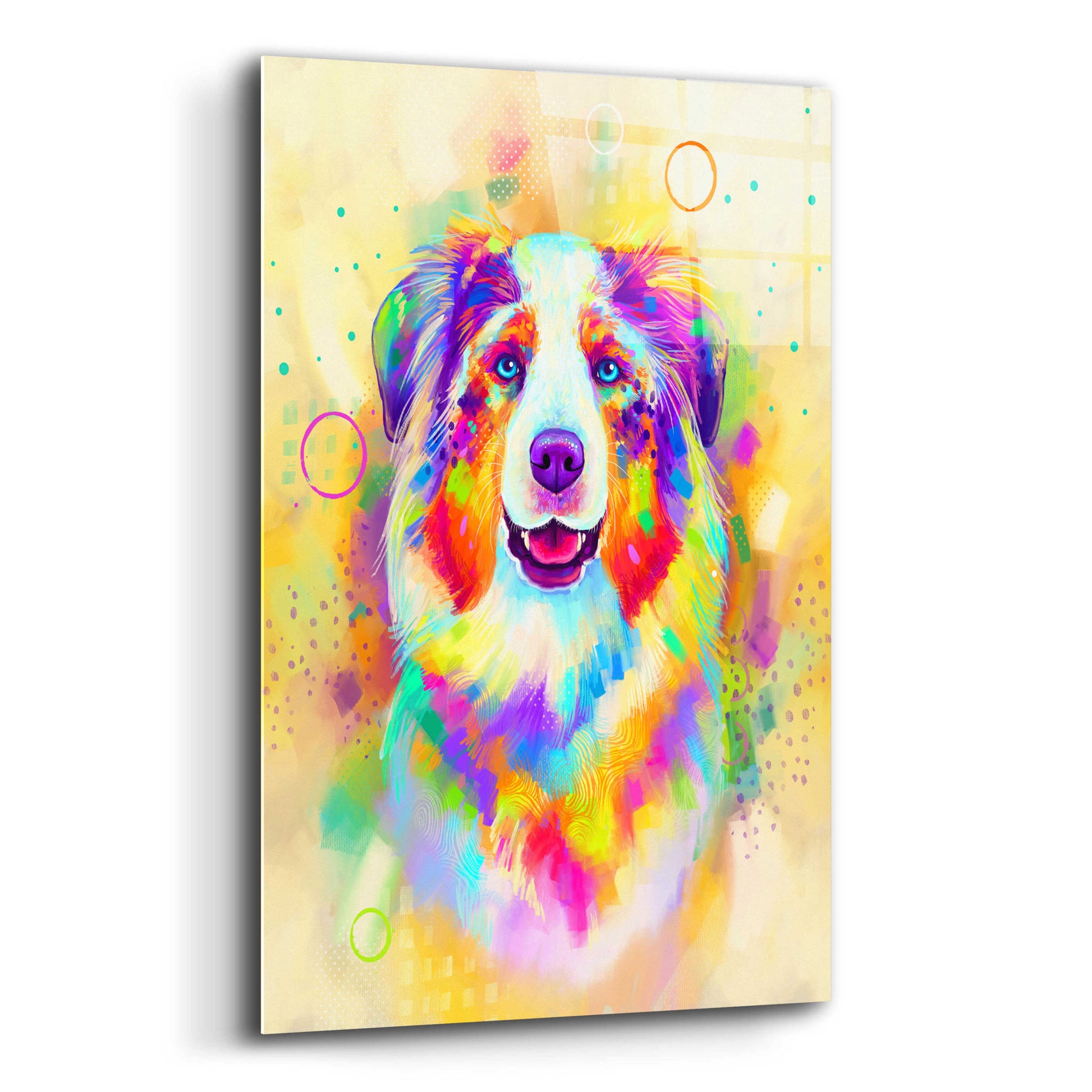 Epic Art 'Pop Art Australian Shepherd 4' by Furbaby Affiliates, Acrylic Glass Wall Art,12x16