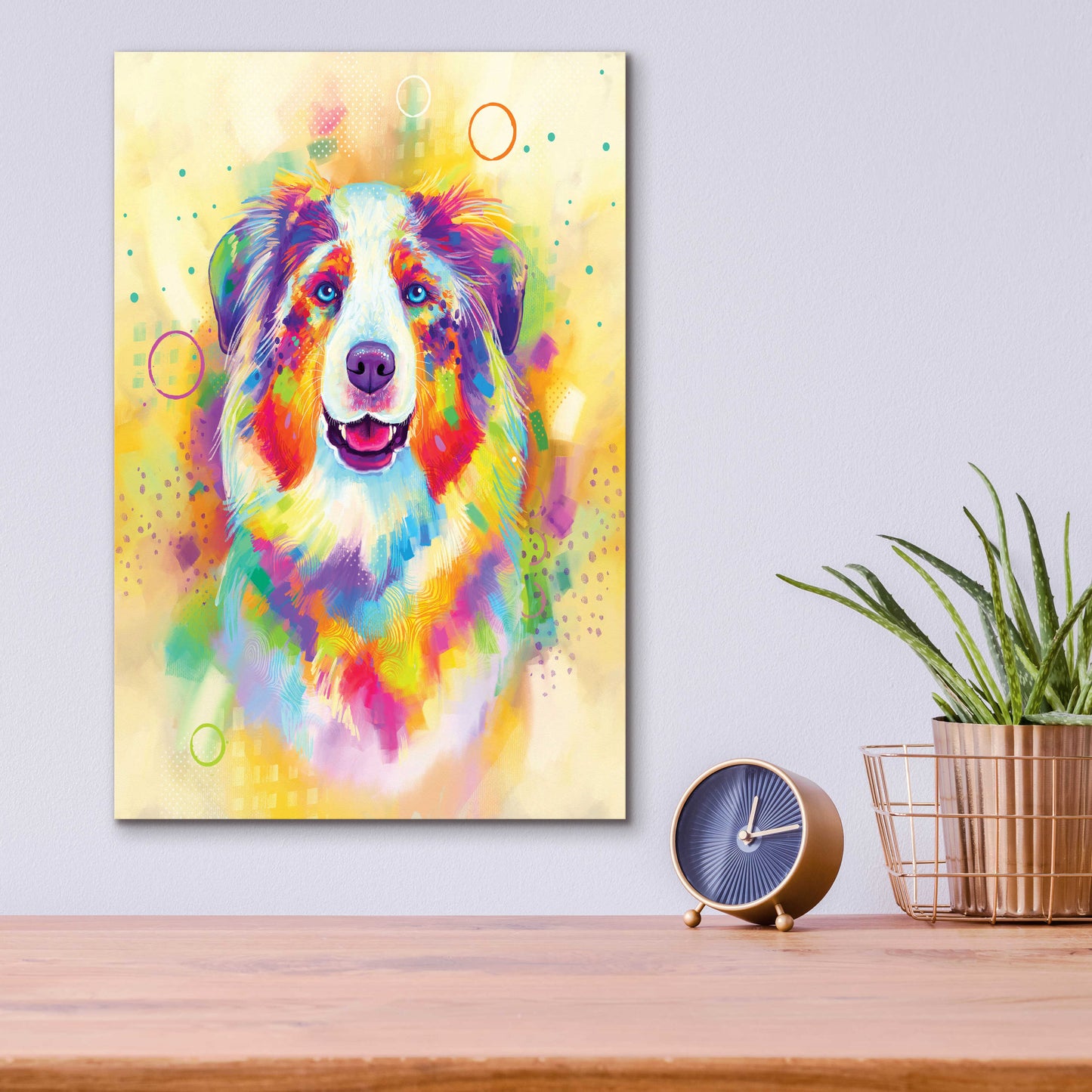 Epic Art 'Pop Art Australian Shepherd 4' by Furbaby Affiliates, Acrylic Glass Wall Art,12x16