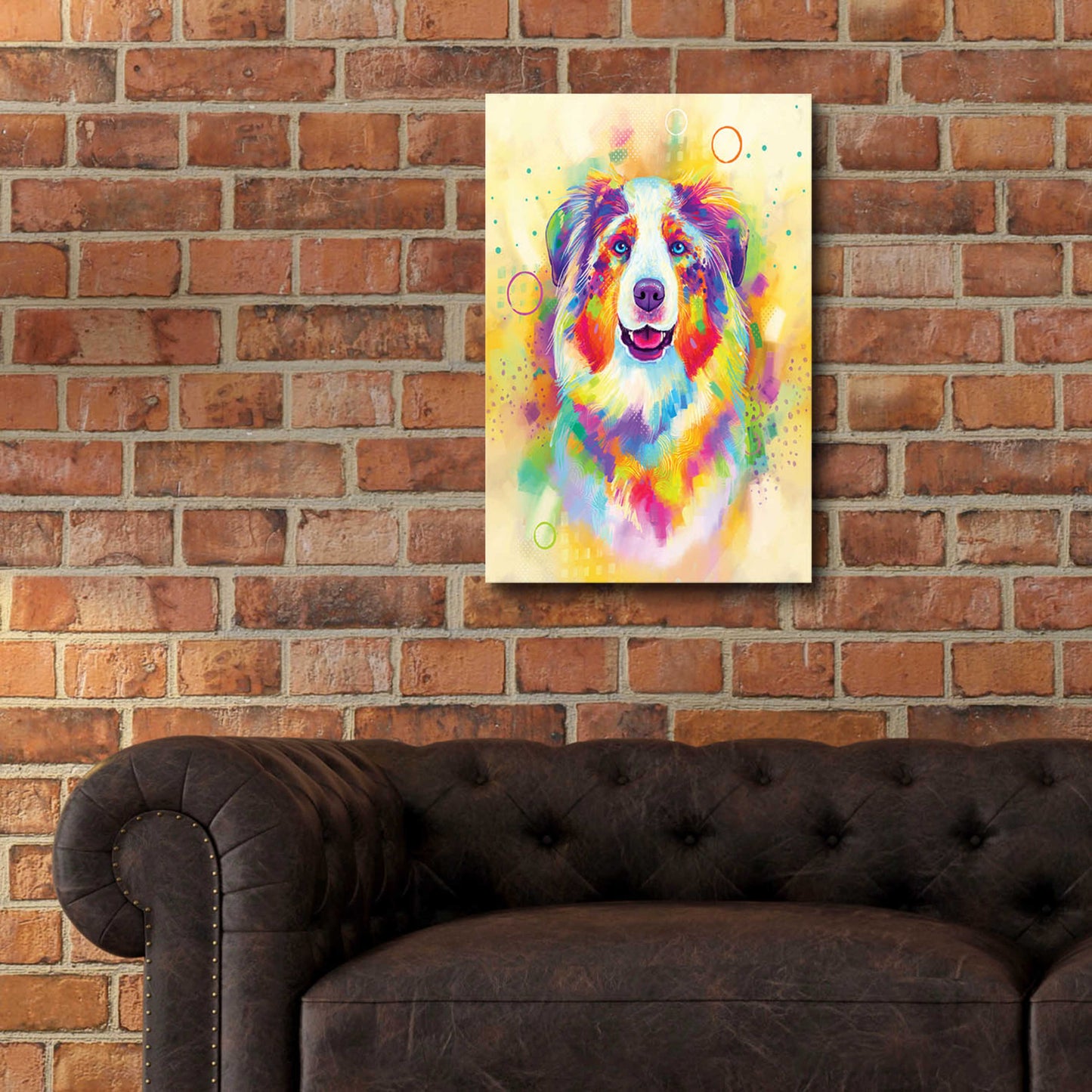 Epic Art 'Pop Art Australian Shepherd 4' by Furbaby Affiliates, Acrylic Glass Wall Art,16x24