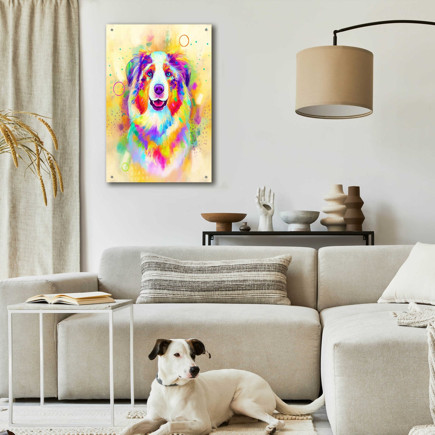 Epic Art 'Pop Art Australian Shepherd 4' by Furbaby Affiliates, Acrylic Glass Wall Art,24x36