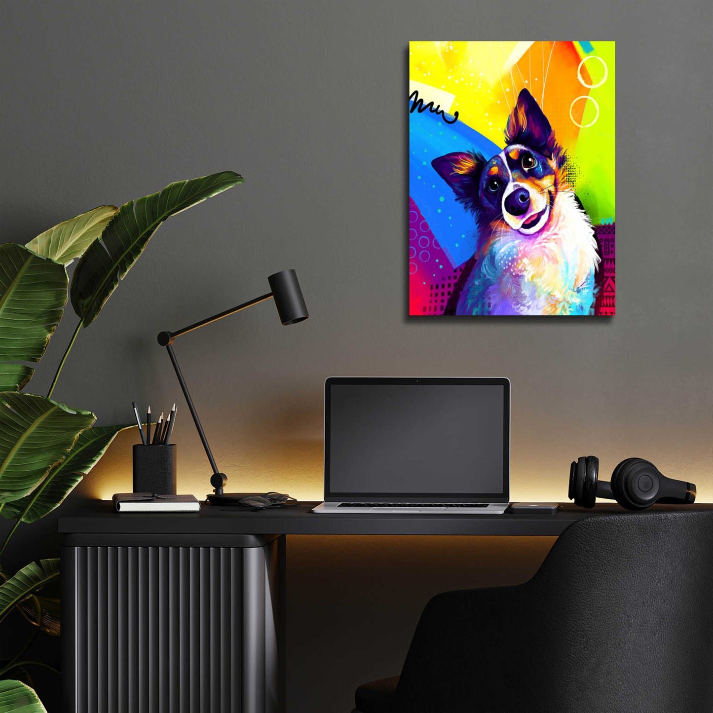 Epic Art 'Pop Art Australian Shepherd 3' by Furbaby Affiliates, Acrylic Glass Wall Art,12x16