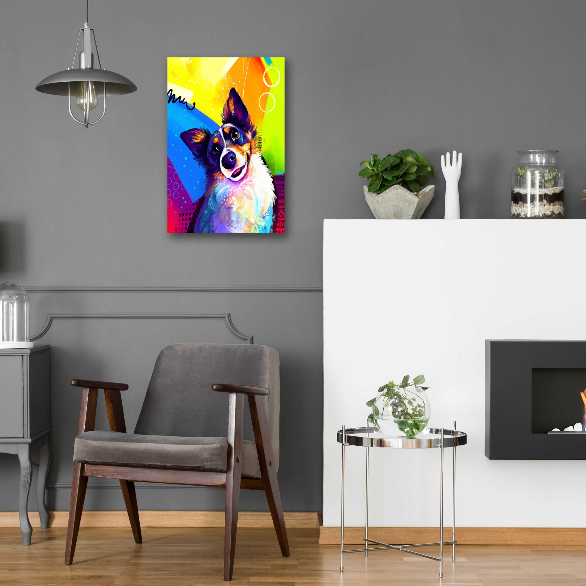 Epic Art 'Pop Art Australian Shepherd 3' by Furbaby Affiliates, Acrylic Glass Wall Art,16x24