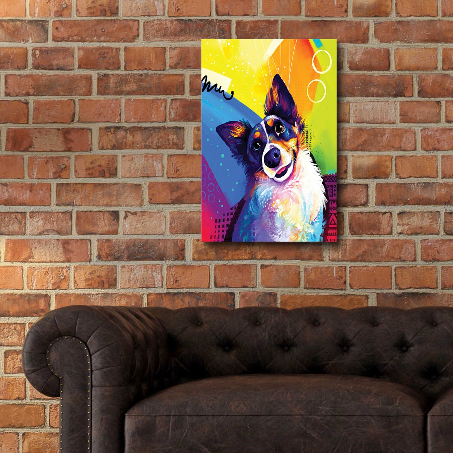 Epic Art 'Pop Art Australian Shepherd 3' by Furbaby Affiliates, Acrylic Glass Wall Art,16x24