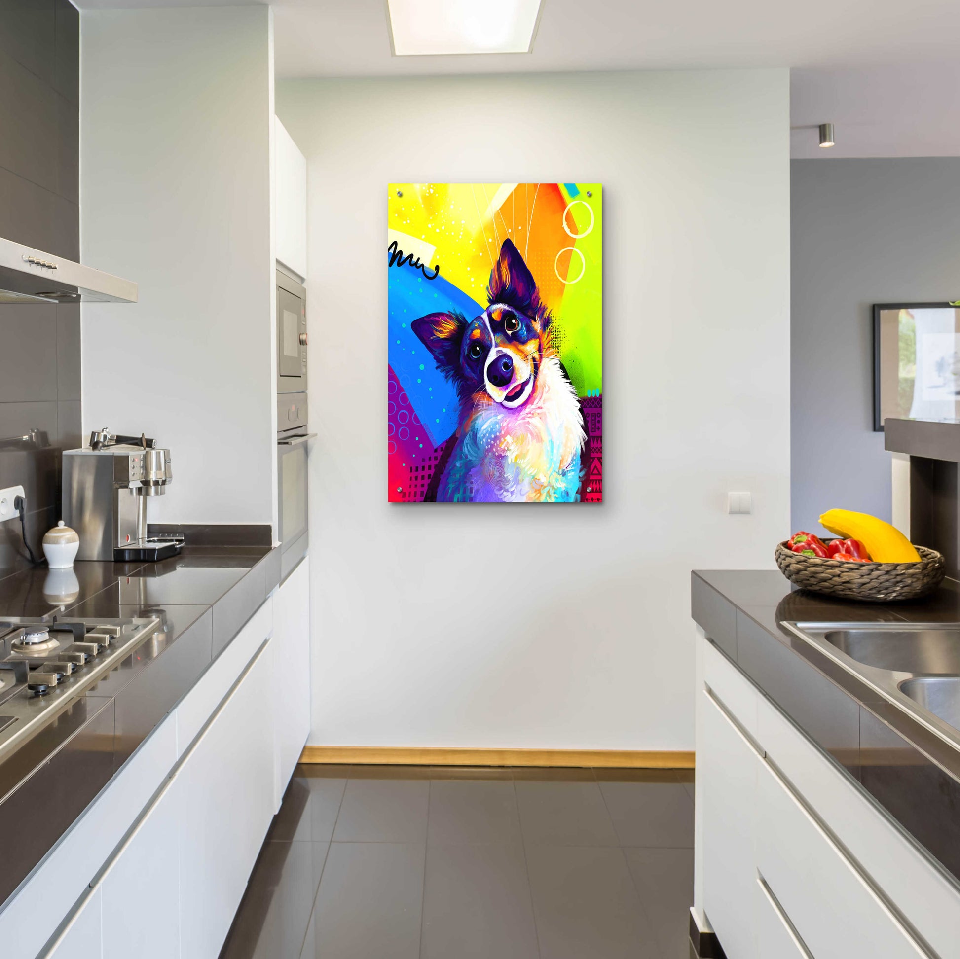 Epic Art 'Pop Art Australian Shepherd 3' by Furbaby Affiliates, Acrylic Glass Wall Art,24x36