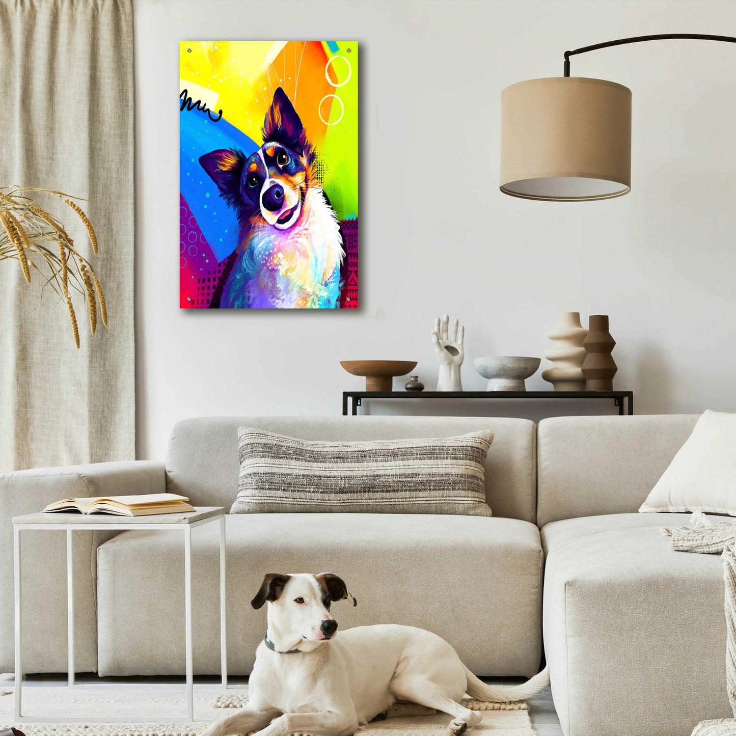 Epic Art 'Pop Art Australian Shepherd 3' by Furbaby Affiliates, Acrylic Glass Wall Art,24x36