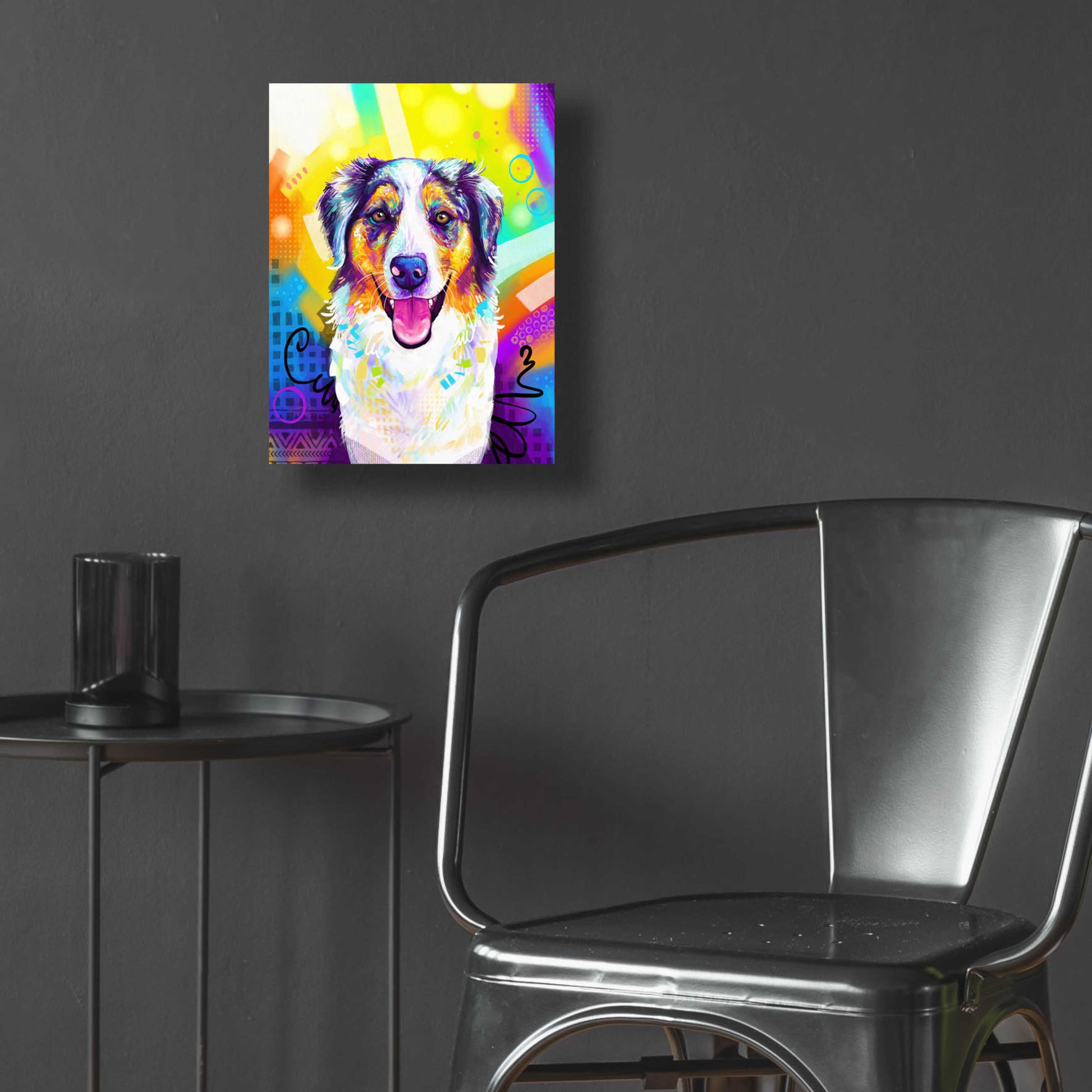 Epic Art 'Pop Art Australian Shepherd 2' by Furbaby Affiliates, Acrylic Glass Wall Art,12x16