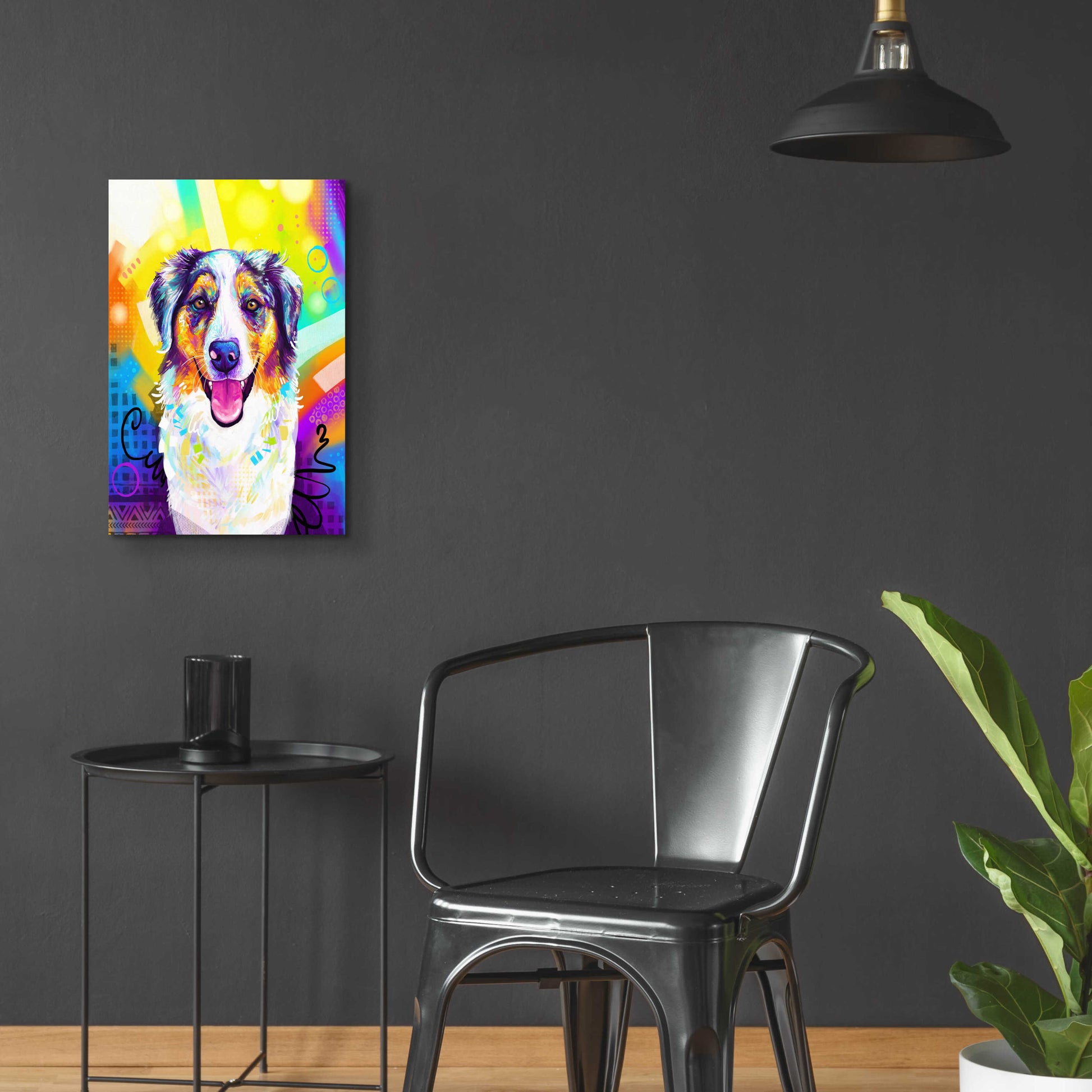 Epic Art 'Pop Art Australian Shepherd 2' by Furbaby Affiliates, Acrylic Glass Wall Art,16x24