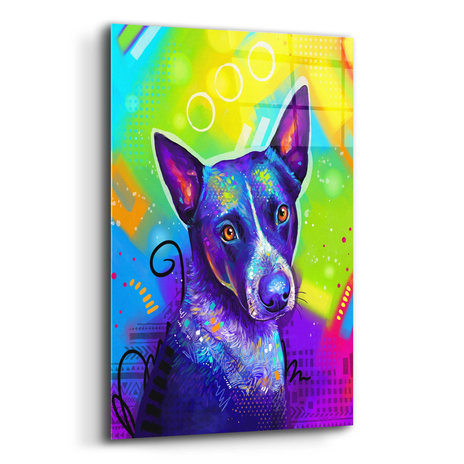 Epic Art 'Pop Art Australian Cattle Dog' by Furbaby Affiliates, Acrylic Glass Wall Art,12x16