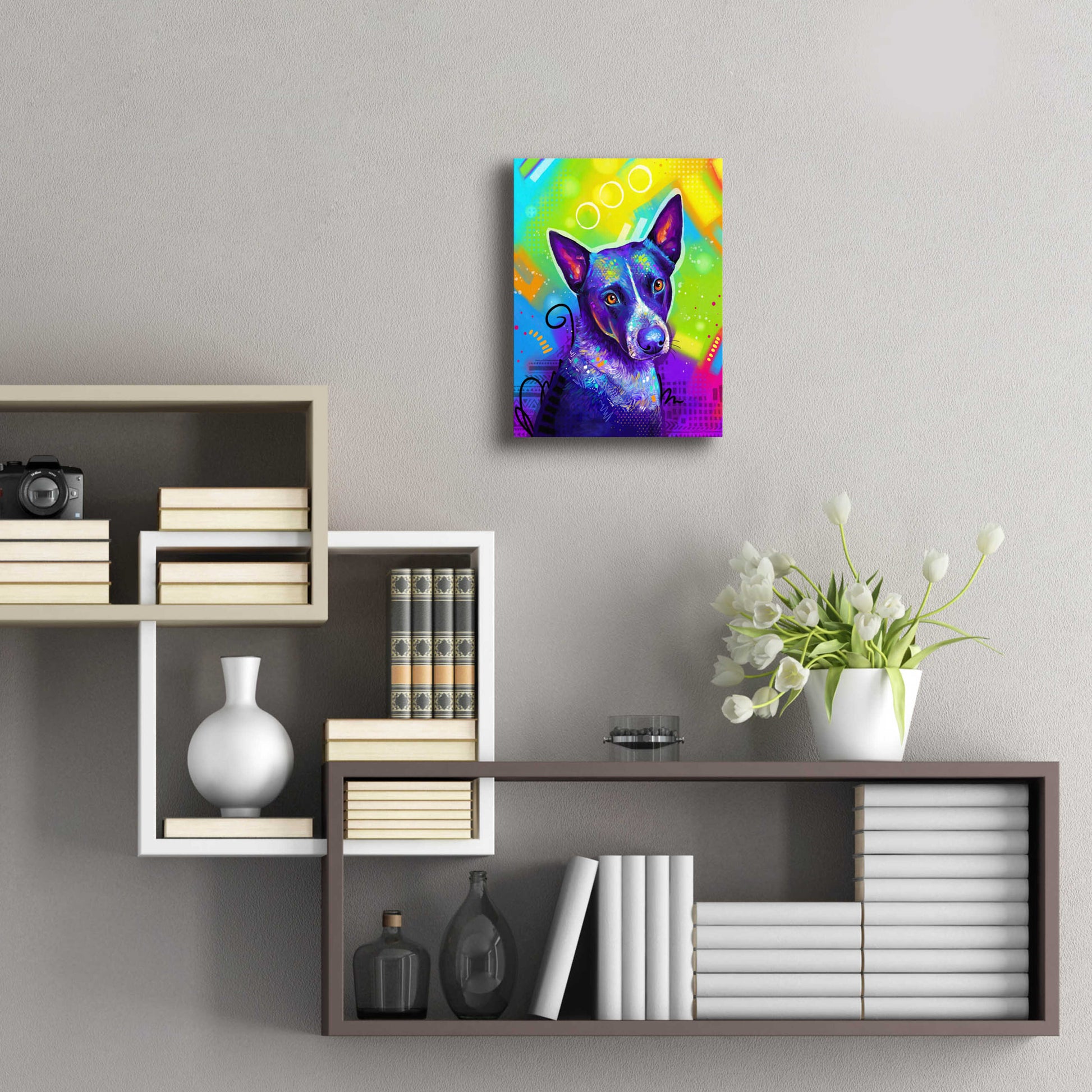 Epic Art 'Pop Art Australian Cattle Dog' by Furbaby Affiliates, Acrylic Glass Wall Art,12x16