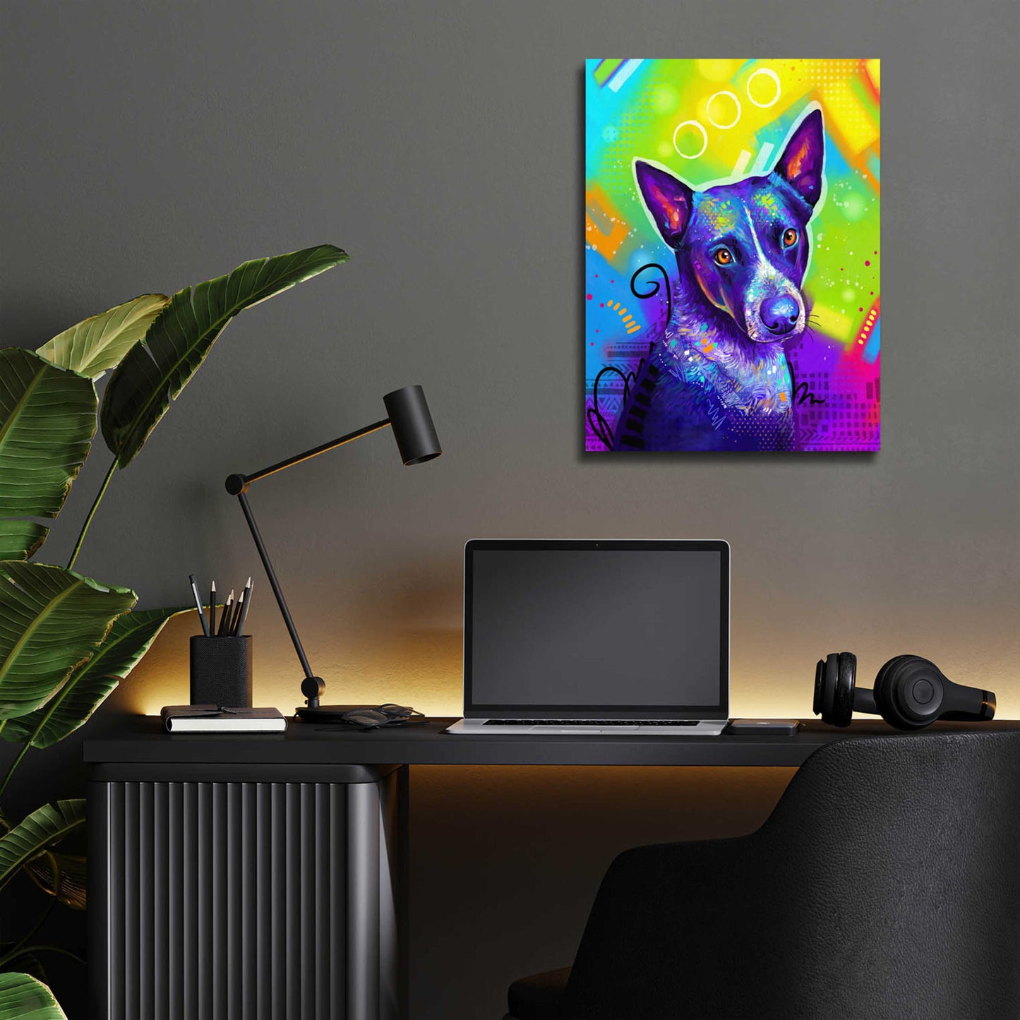 Epic Art 'Pop Art Australian Cattle Dog' by Furbaby Affiliates, Acrylic Glass Wall Art,12x16